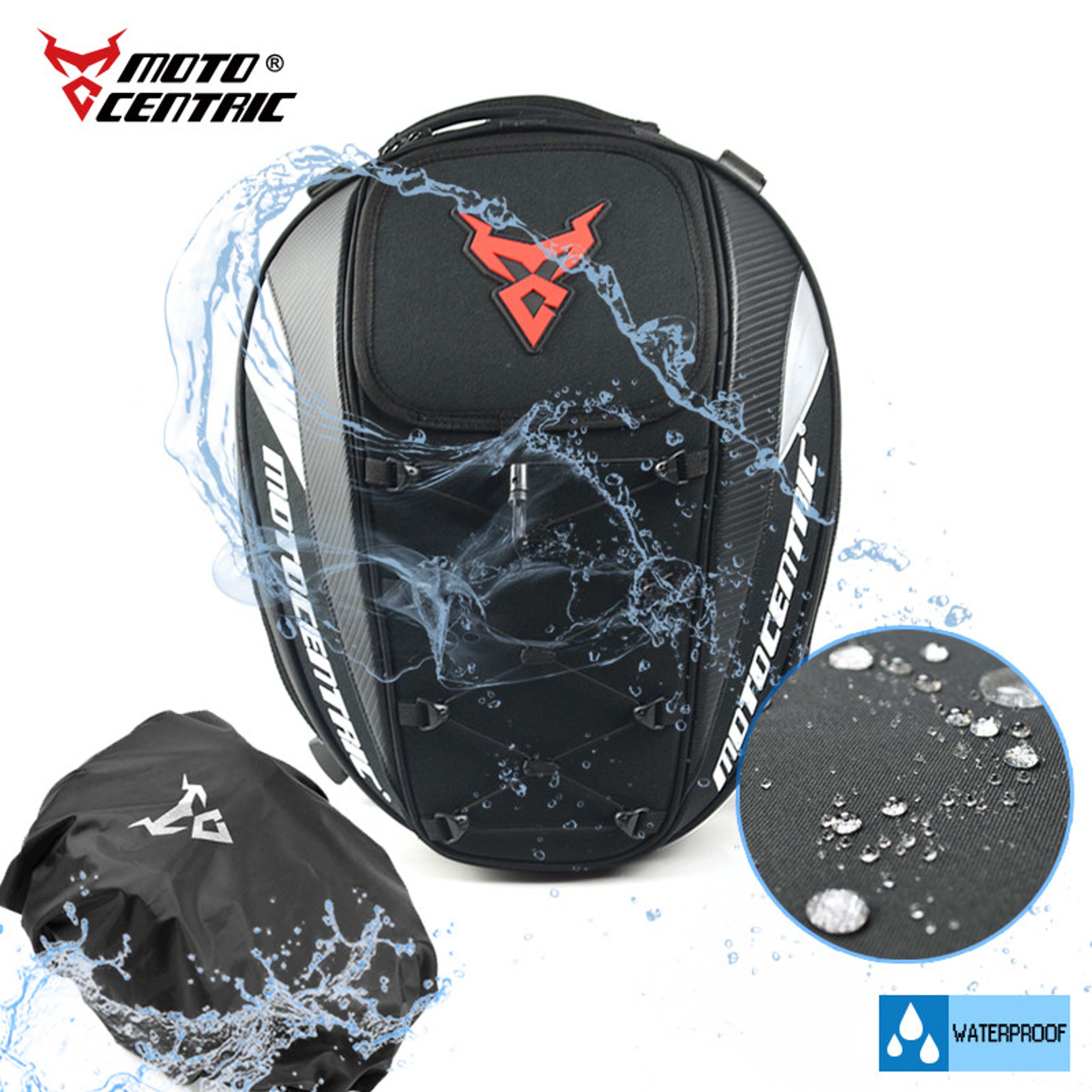 Waterproof Motorcycle Tail Bag Expandable Rear Seat Bag And Rider Backpack 3