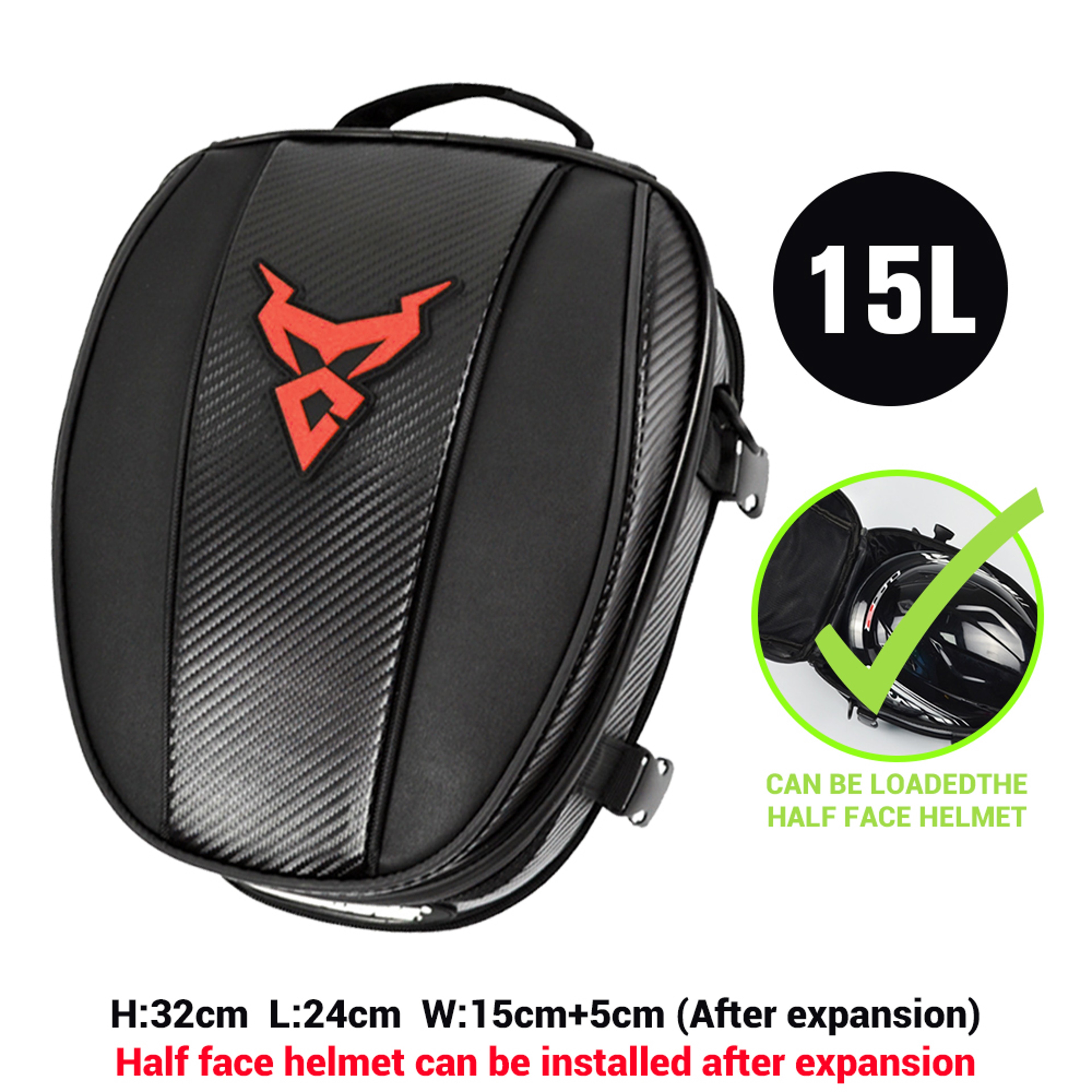 Waterproof Motorcycle Tail Bag Expandable Rear Seat Bag And Rider Backpack 7