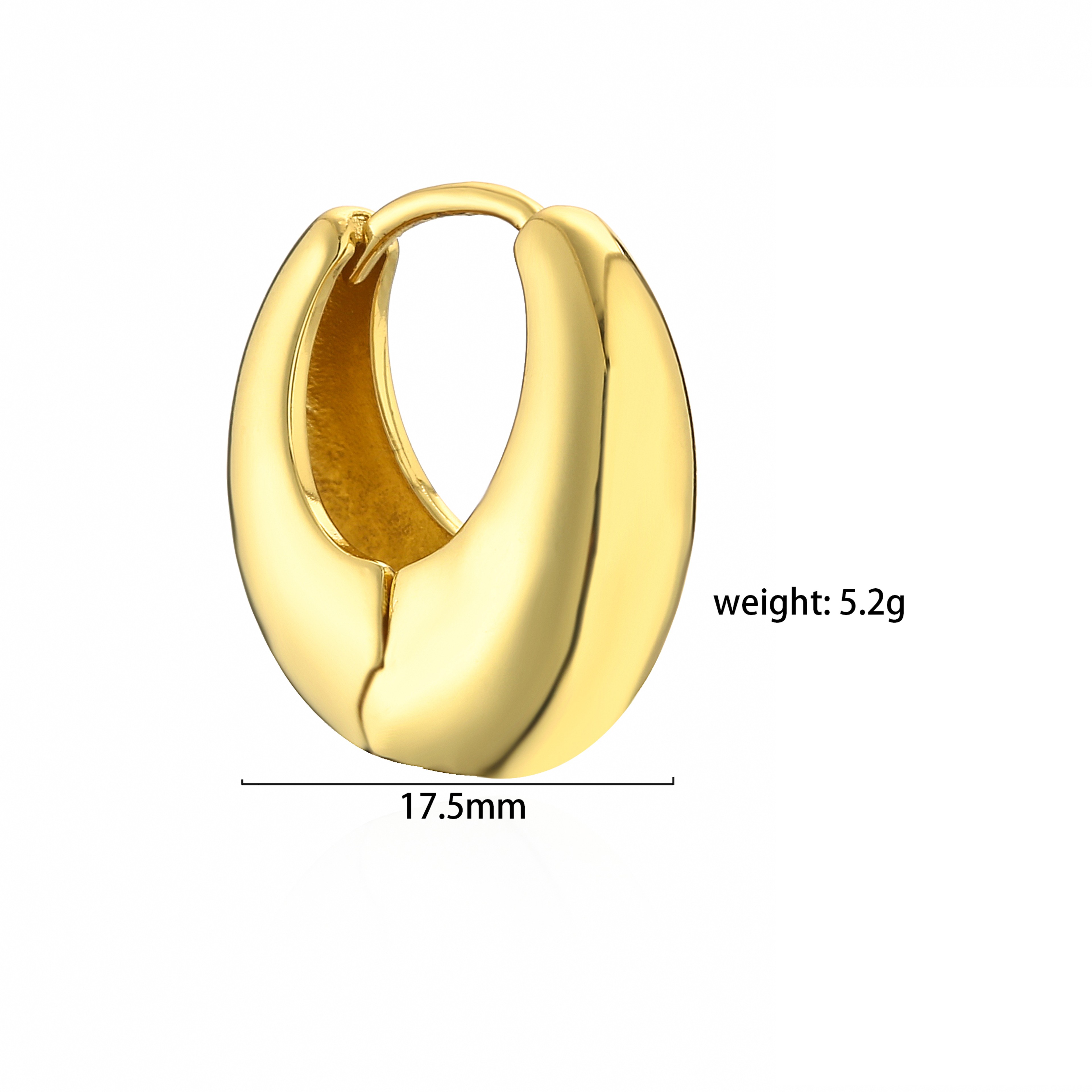 Lustre Pearl Hoops Gold Plated Textured Chunky Earrings For Women 4