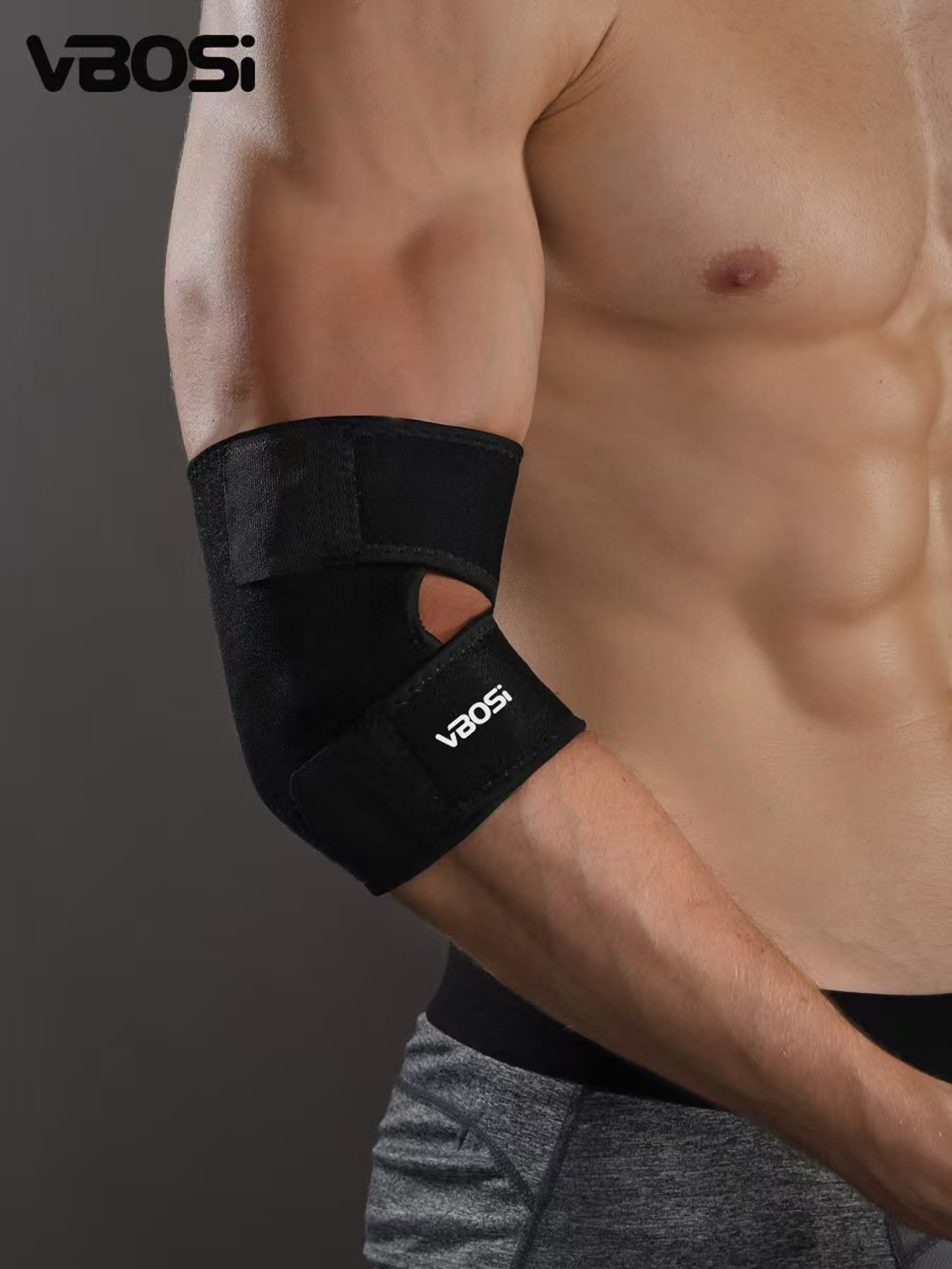 Adjustable Elbow Support Sports Tennis Elbow Brace for Badminton and Training – view 4