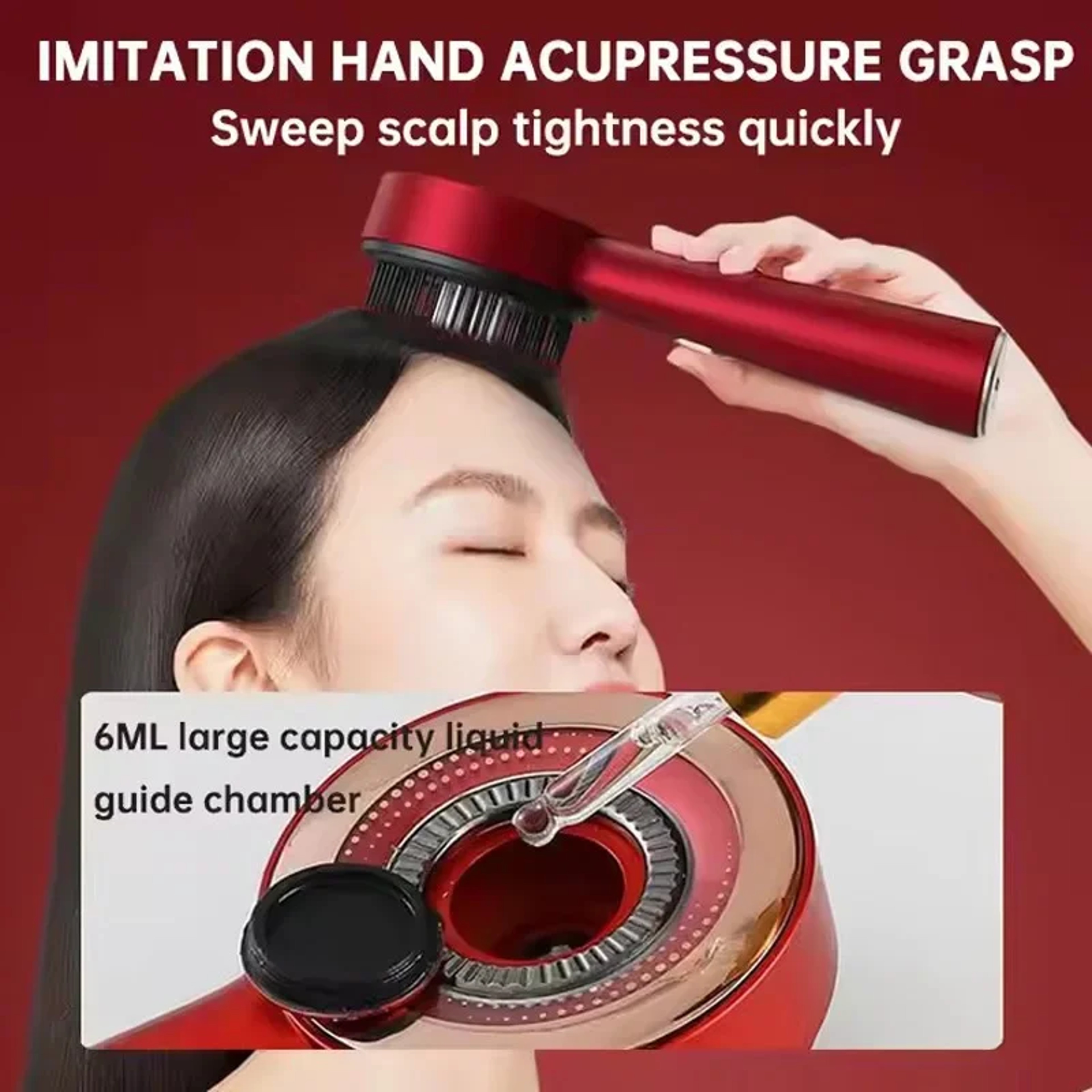 Electric Scalp Massager with Red Light Therapy Comb and Hair Oil Applicator – view 2
