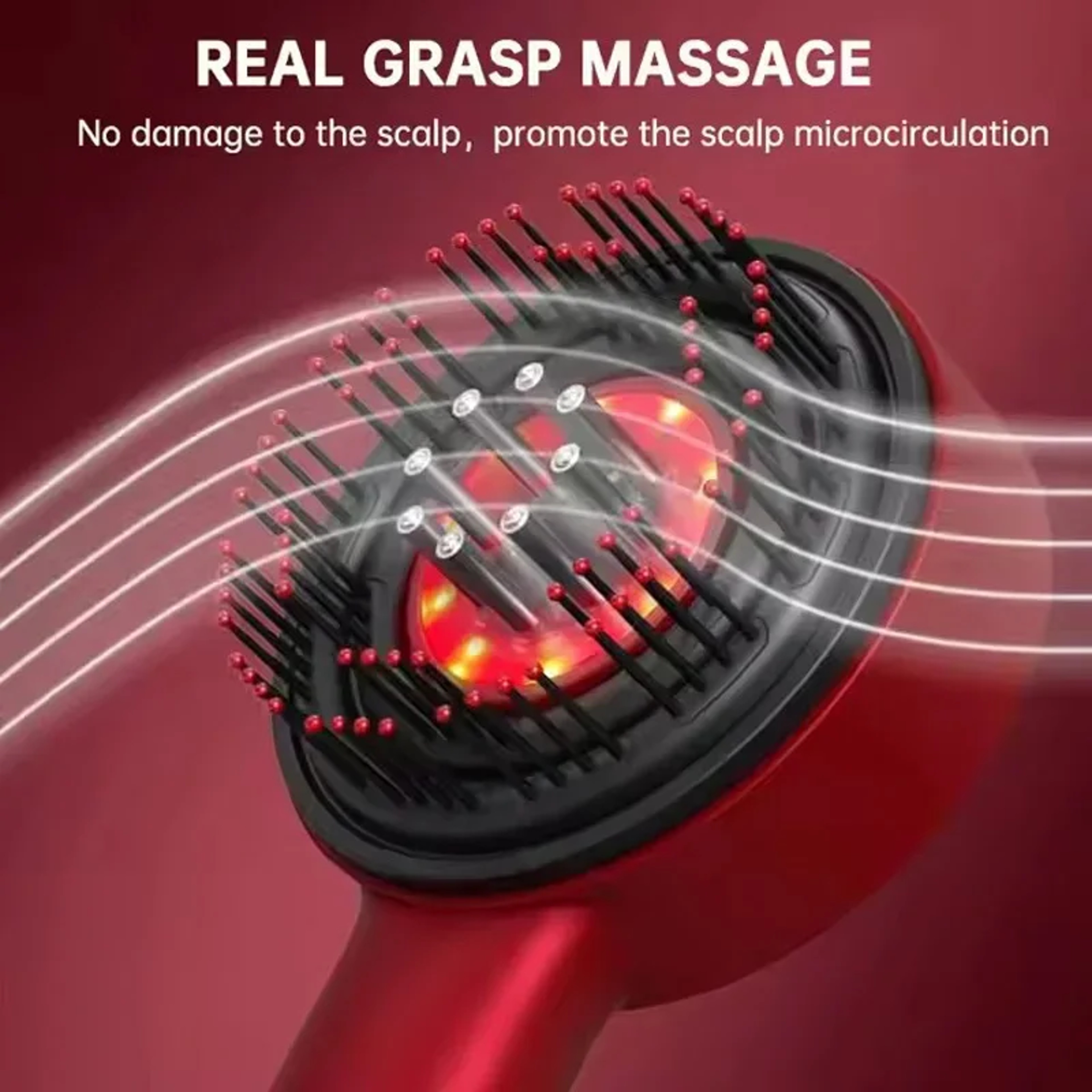 Electric Scalp Massager with Red Light Therapy Comb and Hair Oil Applicator – view 3