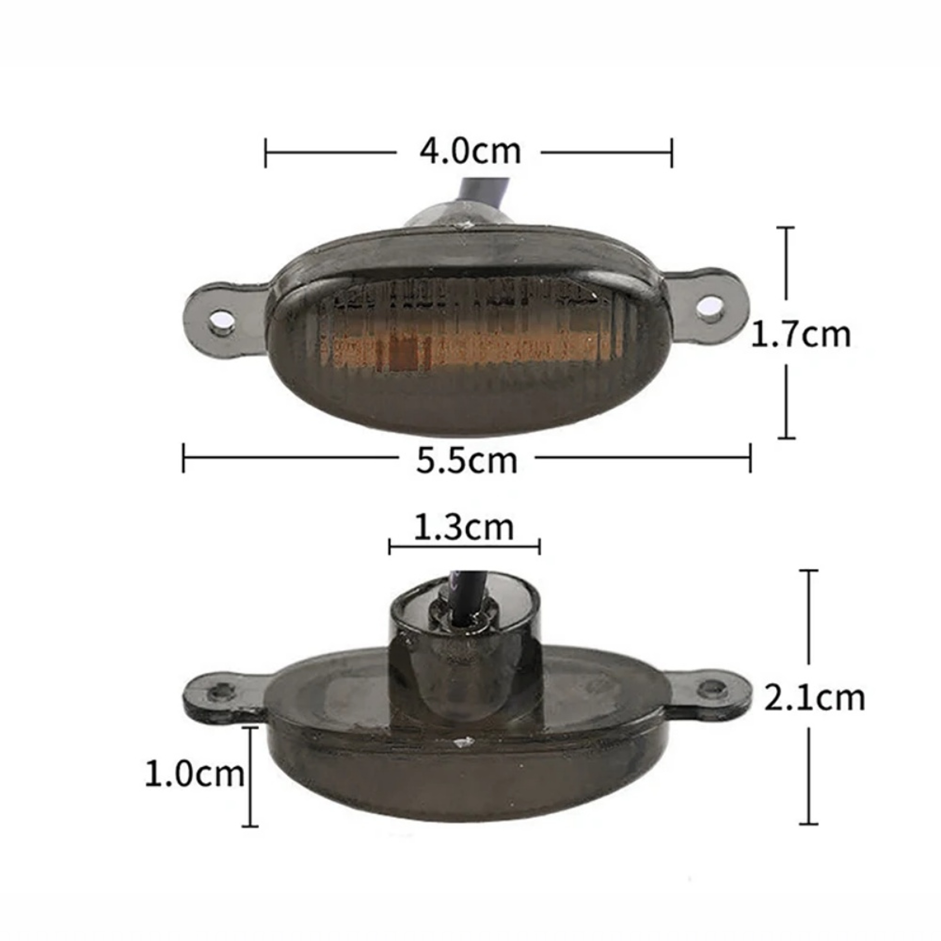 LED Grille Lights Smoked Amber White Raptor Style Marker Kit For Trucks SUVs 5