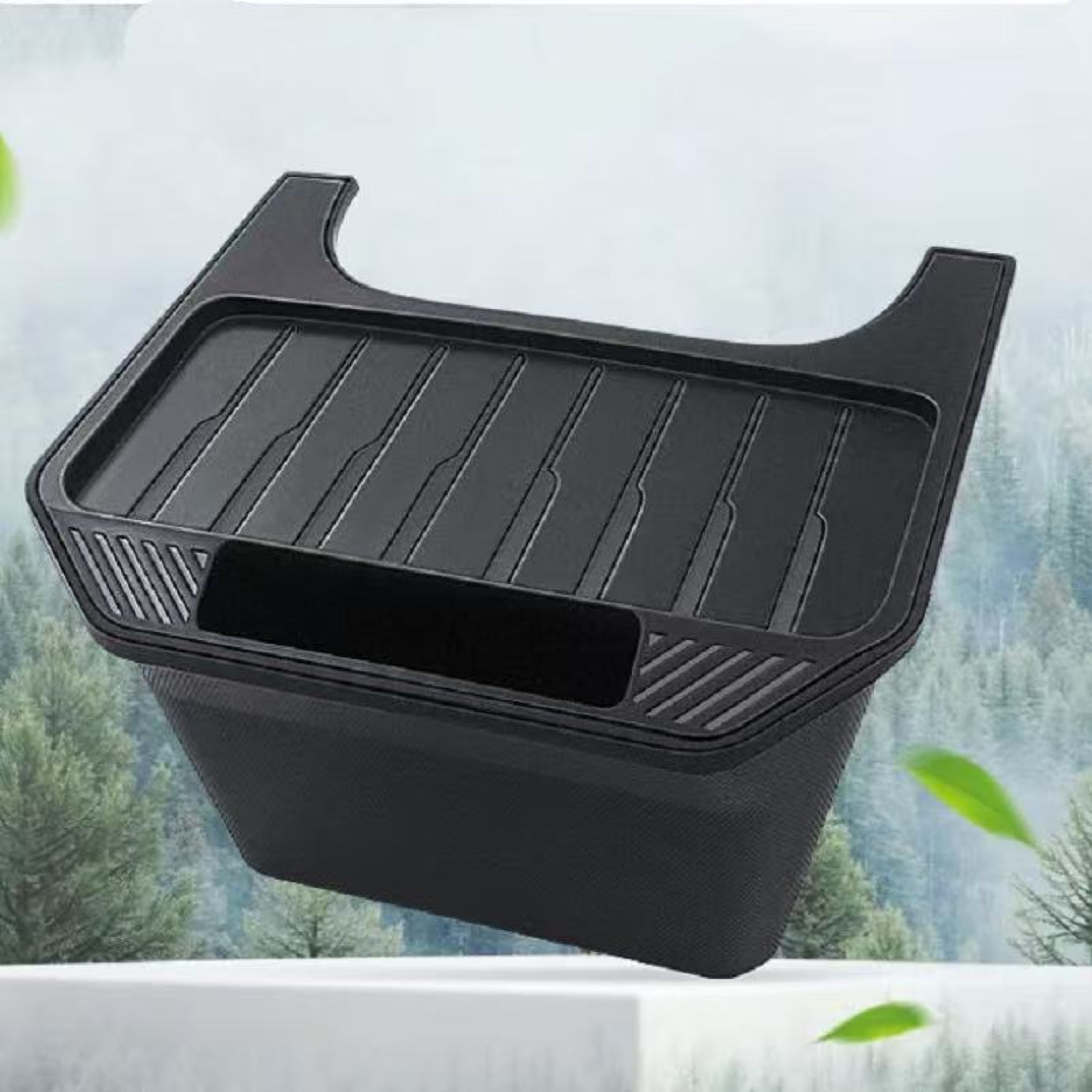Rear Console Organizer Car Trash Bin And Umbrella Holder 1