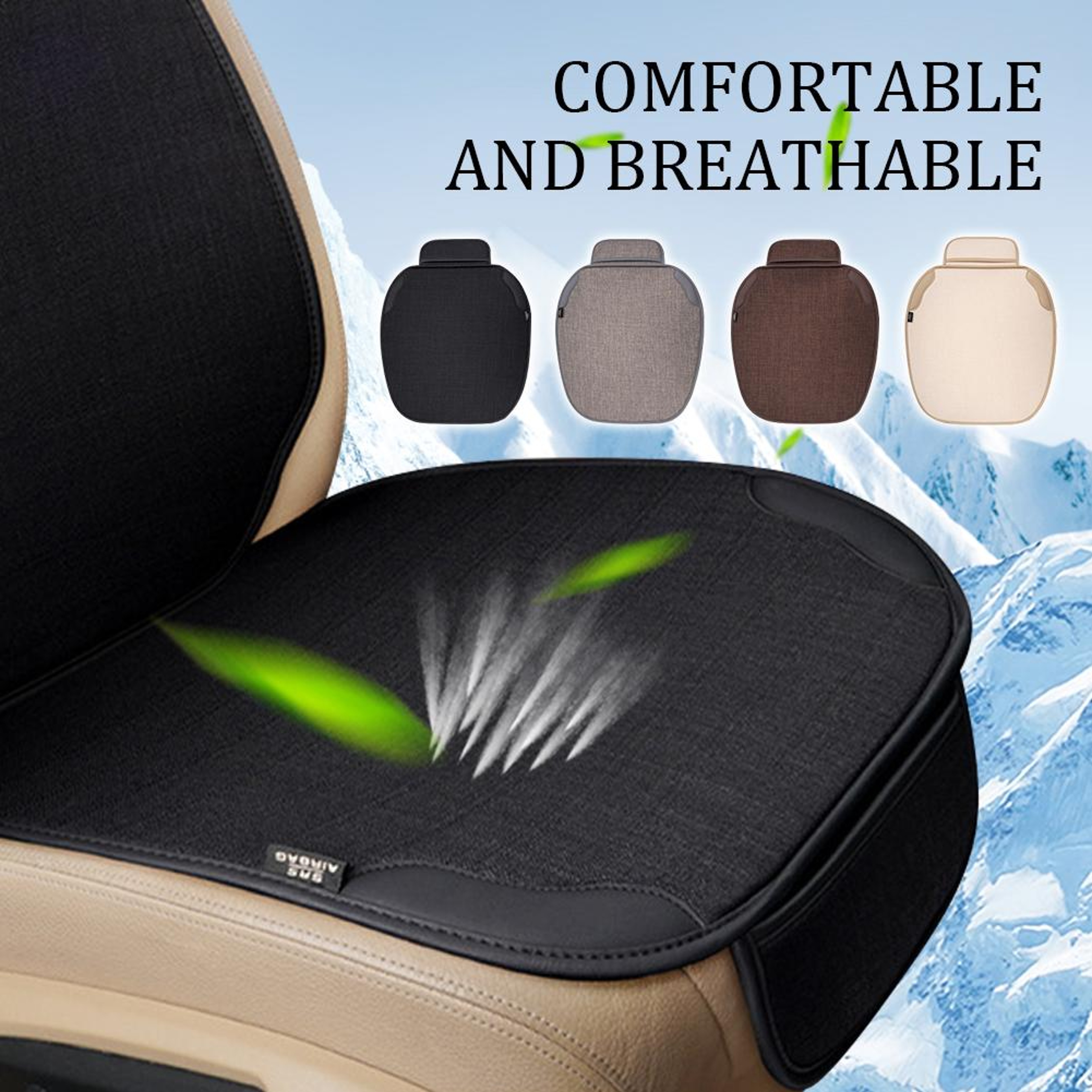 Universal Flax Car Seat Cover Breathable Front Seat Protector For All Season Comfort 6