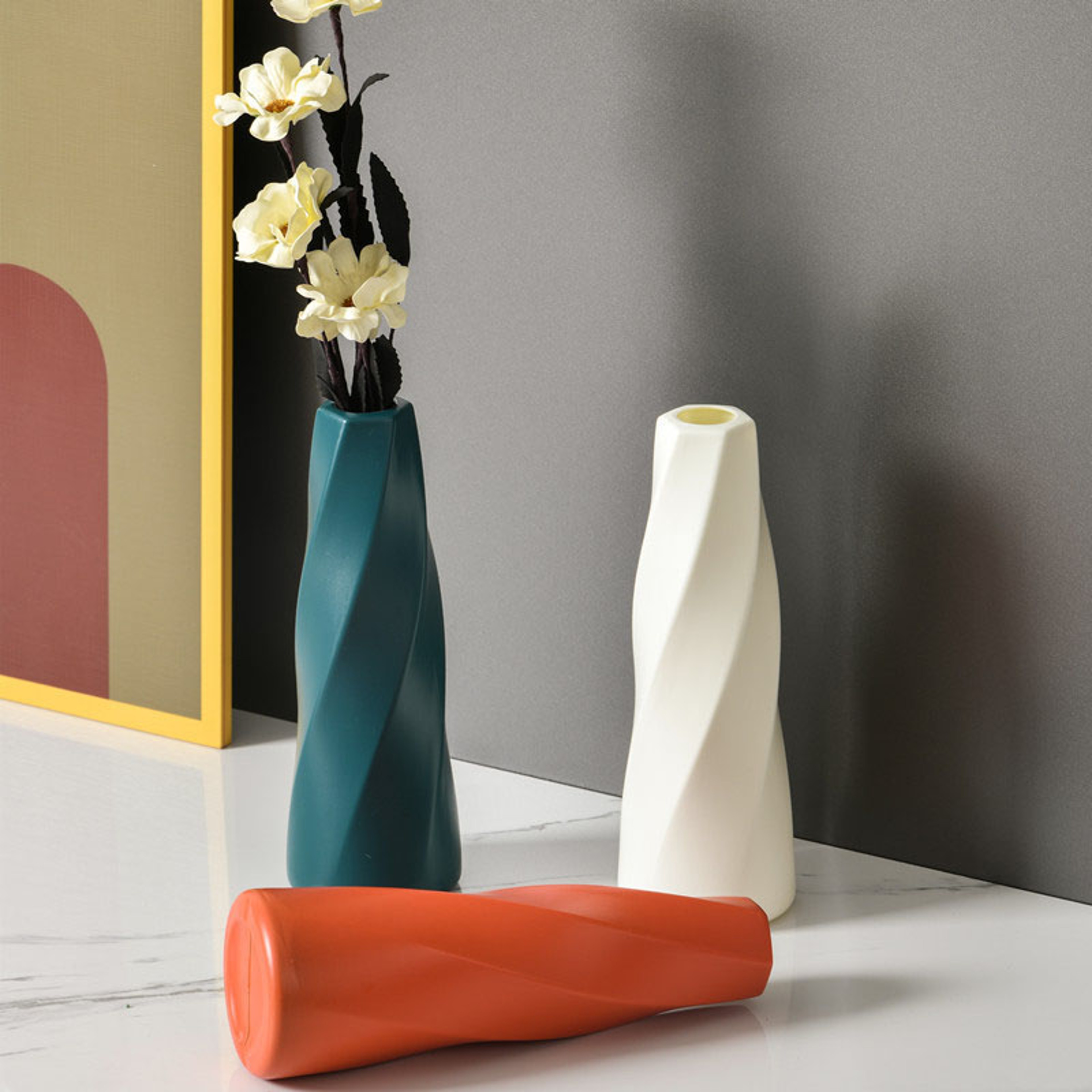 Elegant Ceramic Flower Vase For Modern Home Decor And Dried Flower Arrangements 1