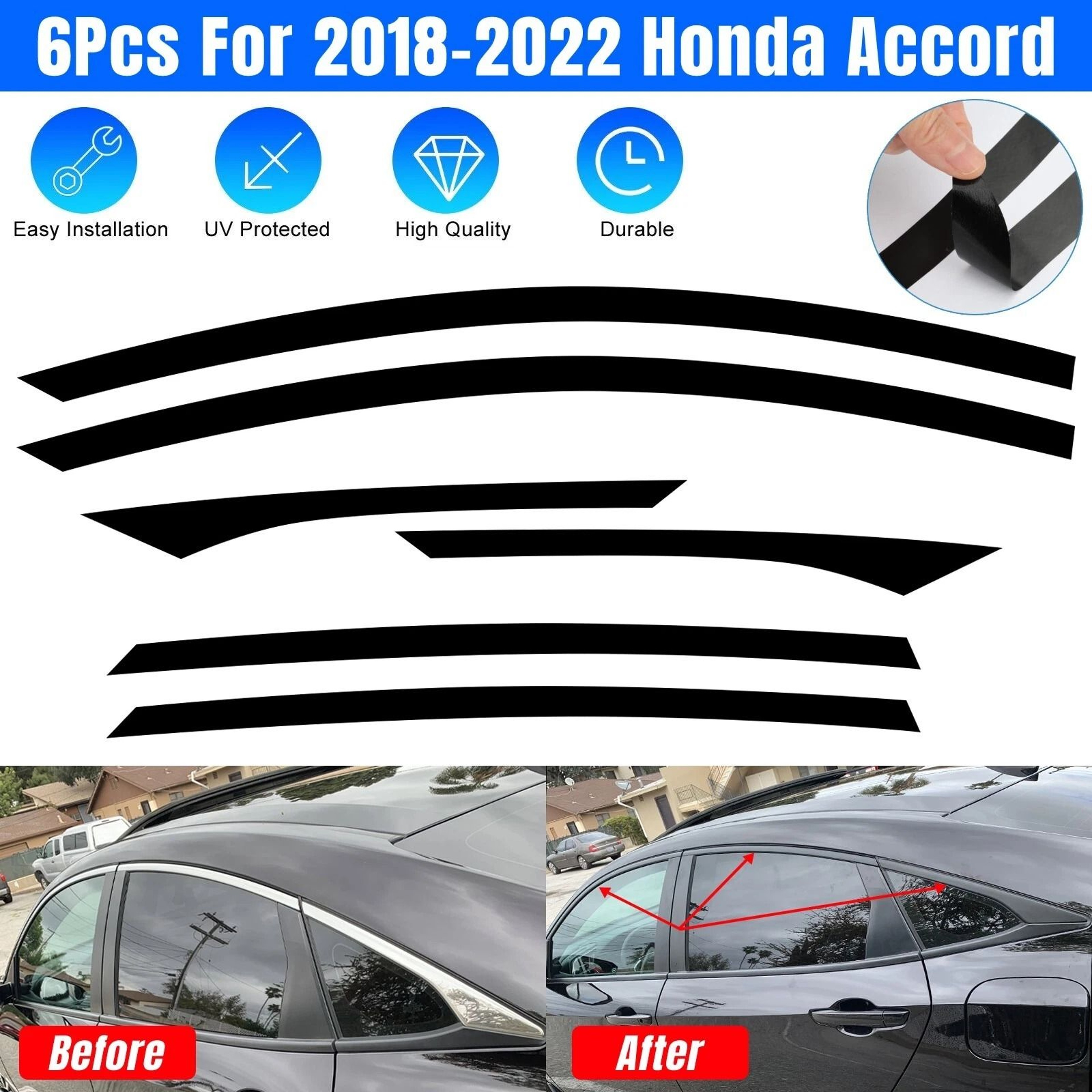 Blackout Window Trim Decals Chrome Delete 3