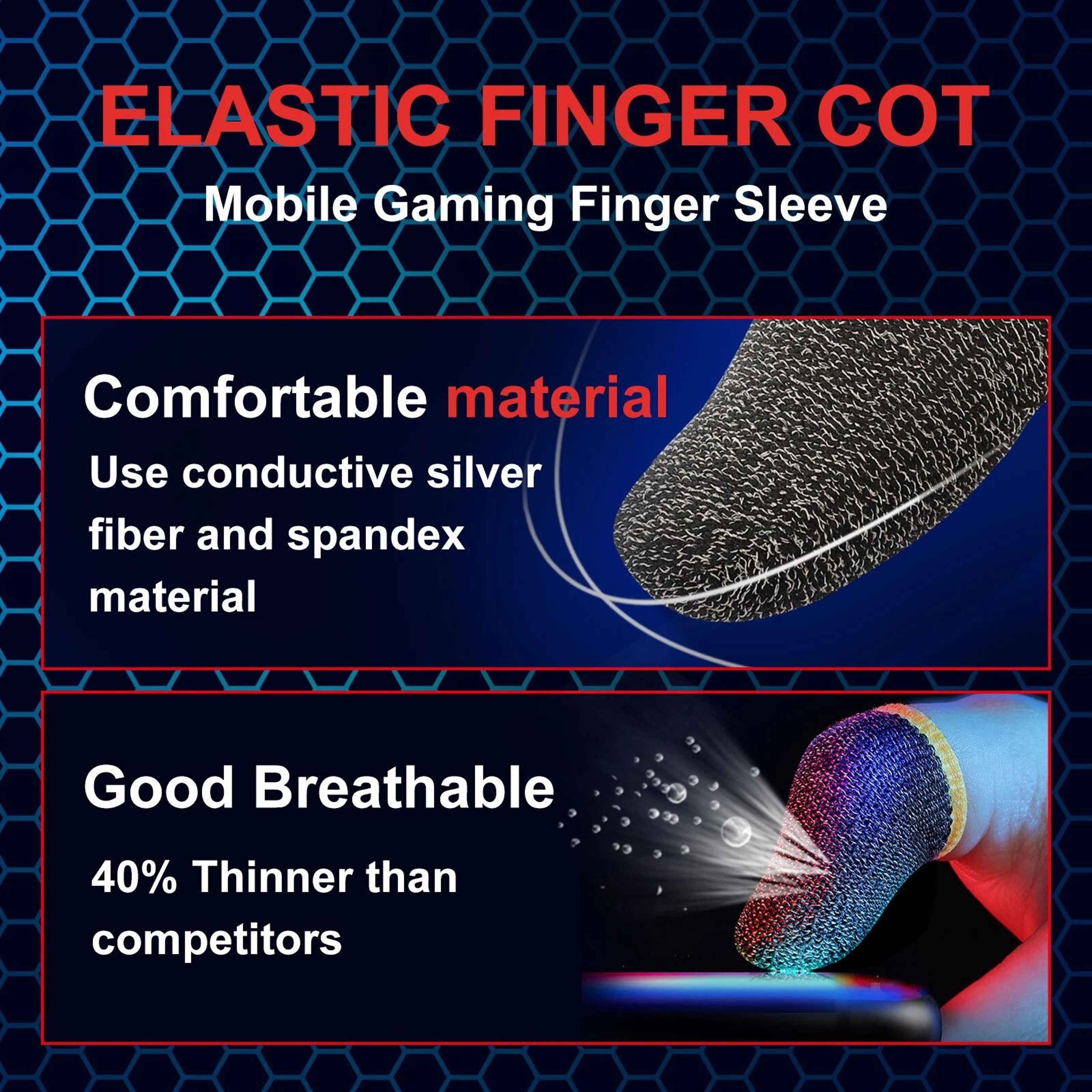 PUBG Gaming Finger Sleeves Sweatproof Game Controller Mobile Gloves For Smartphones And Tablets 7