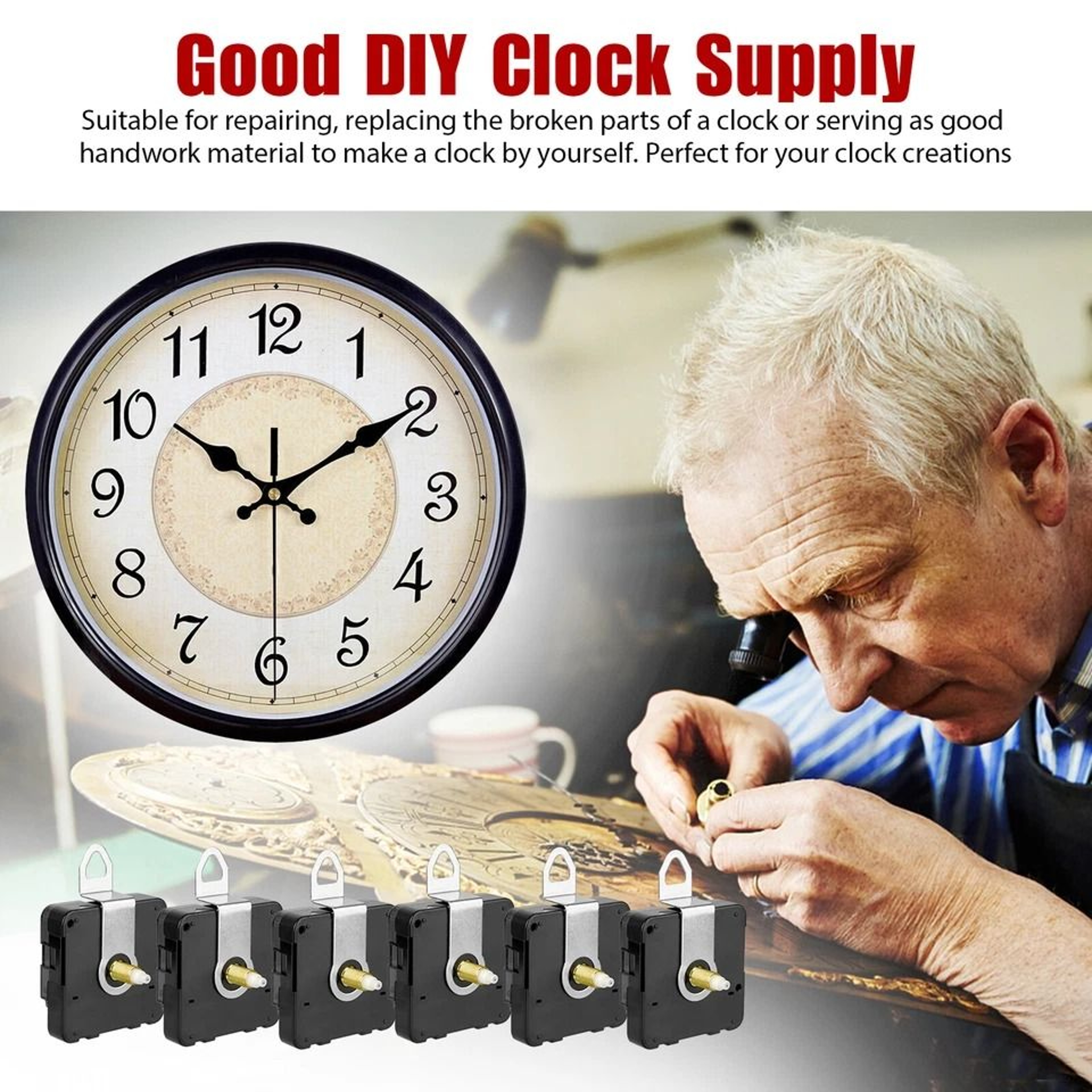 DIY Clock Repair Kit With Silent Movement Clock Styles 5