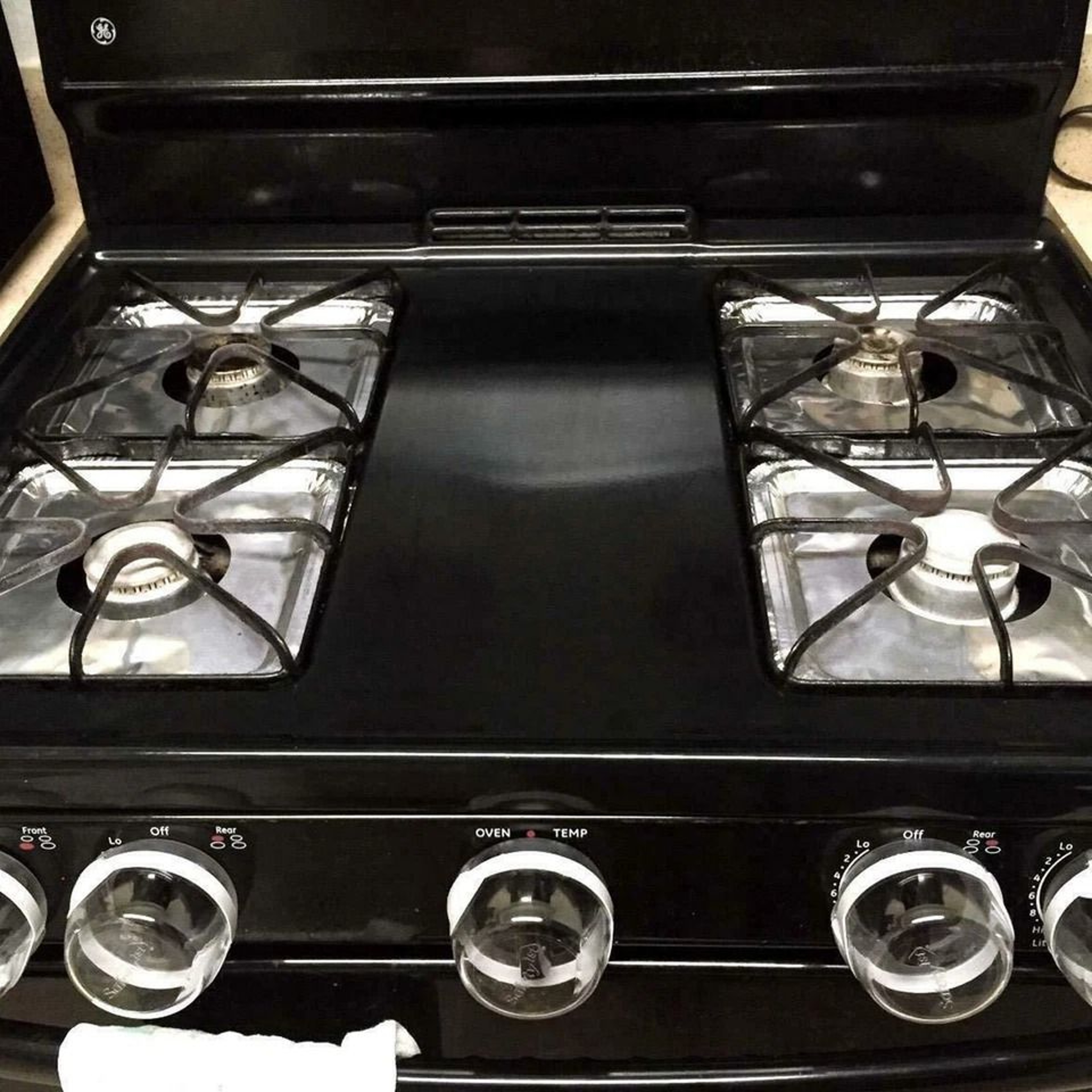 Heavy Duty Disposable Aluminum Stove Burner Liners Square Gas Burner Cover Tin Protector 2