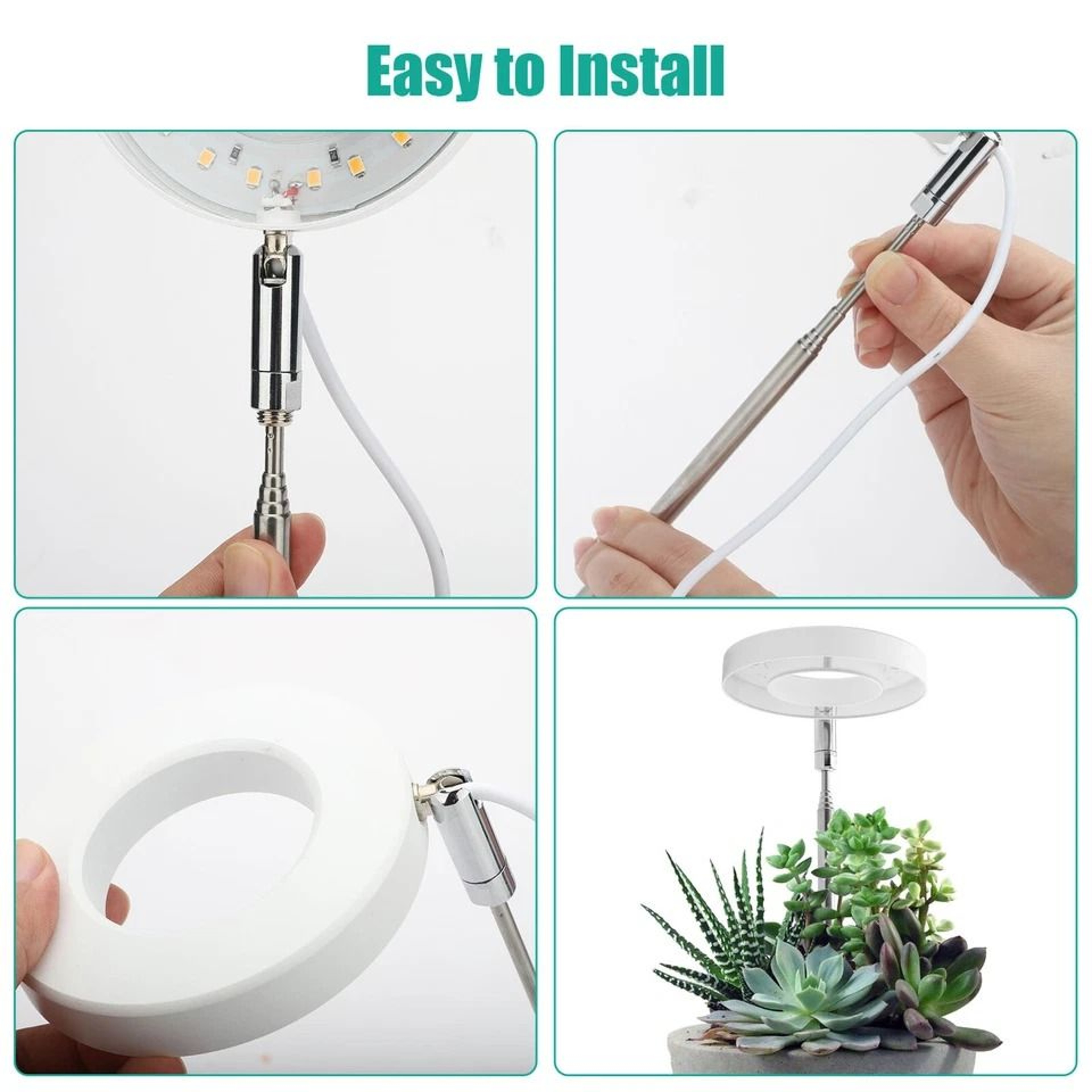 Full Spectrum LED Grow Light Adjustable Plant Growing Lamp For Indoor Use 4