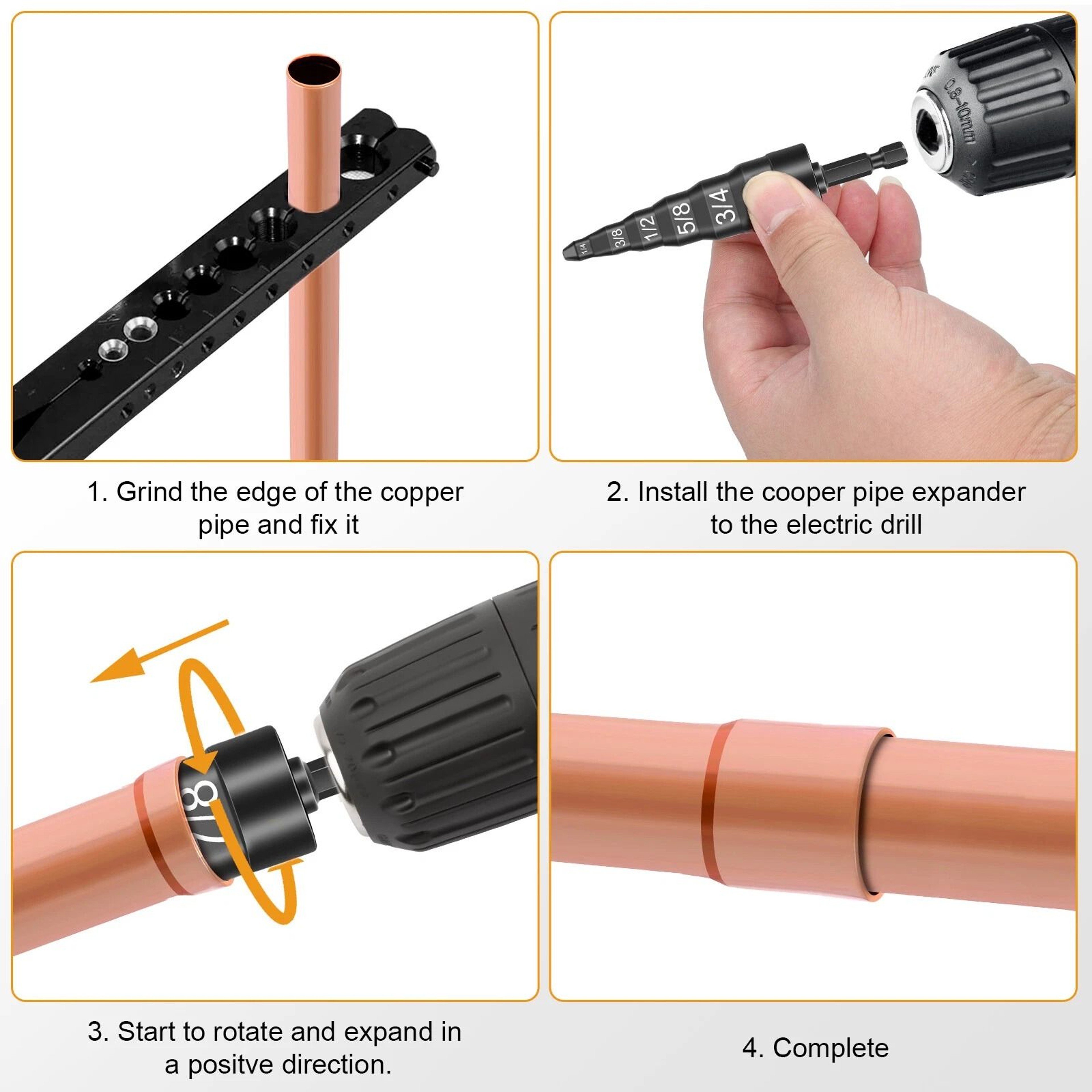 Durable Copper Pipe Flaring  Swaging Kit Tool For LeakProof HVAC  Refrigeration Repairs 3