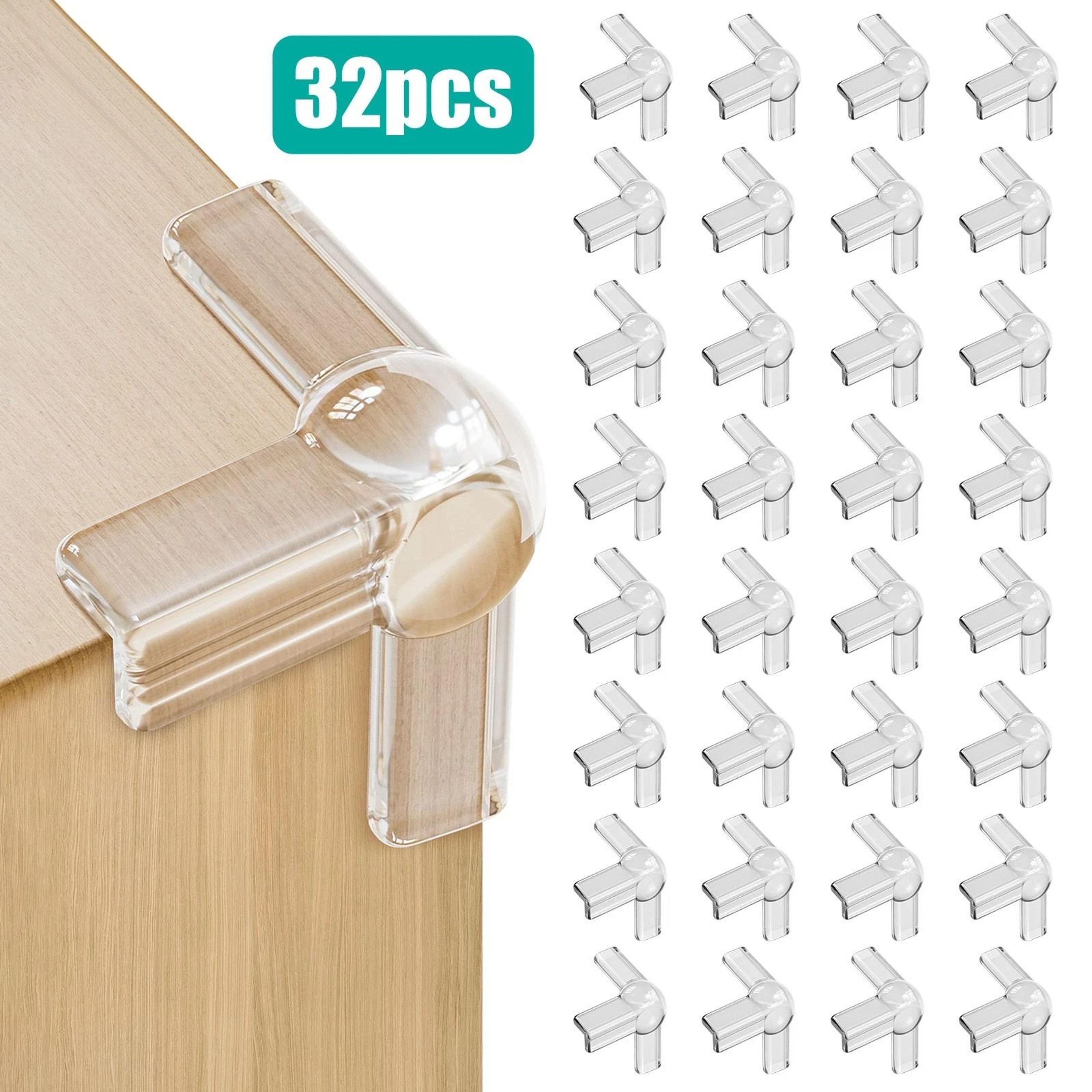 Soft Silicone Corner Protectors Transparent TShaped Furniture Edge Guards 6