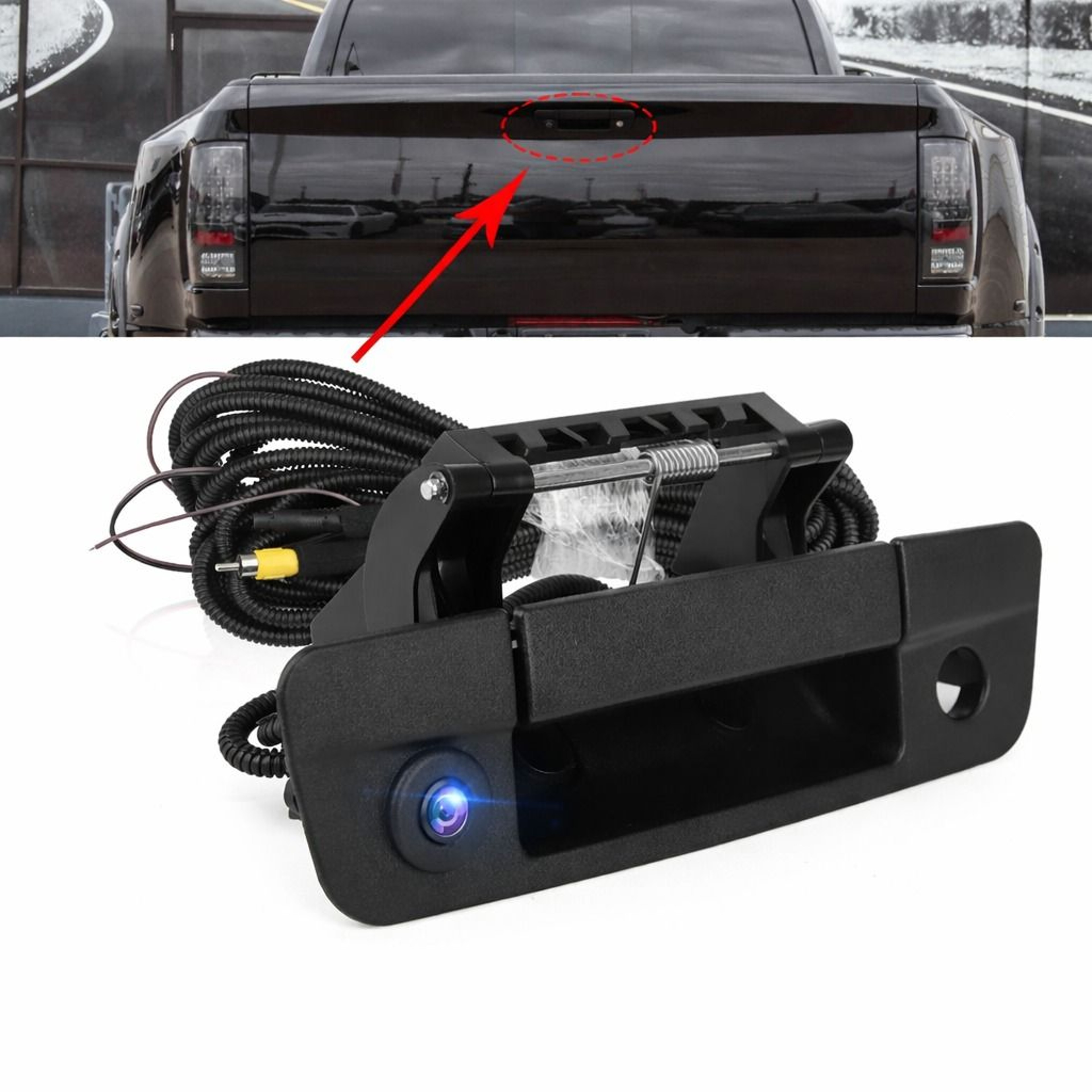 Backup Camera Tailgate Handle HD Vision Waterproof 0
