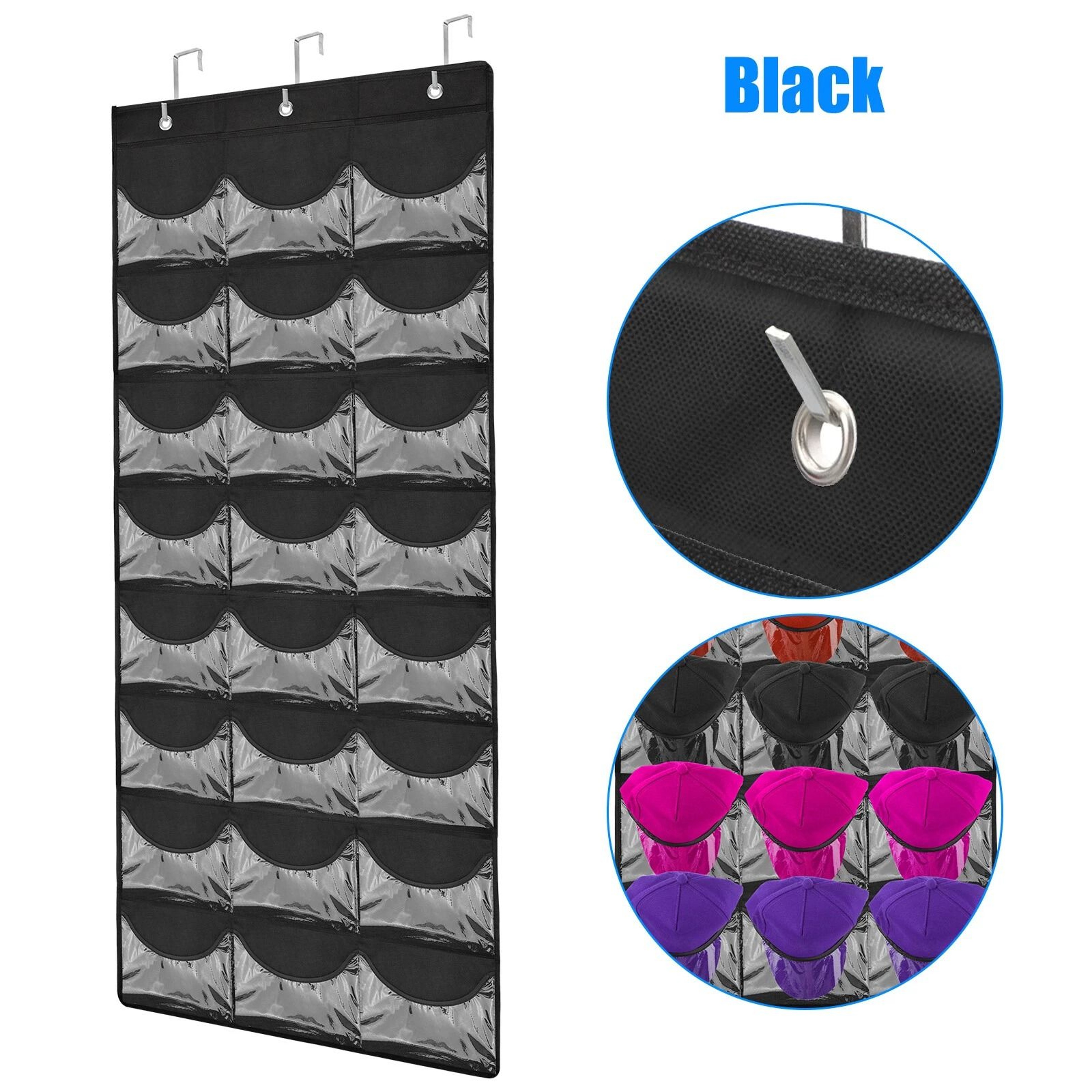 Baseball Cap Storage Holder Over Door Hat Organizer Rack Deep Pockets For Closet 7