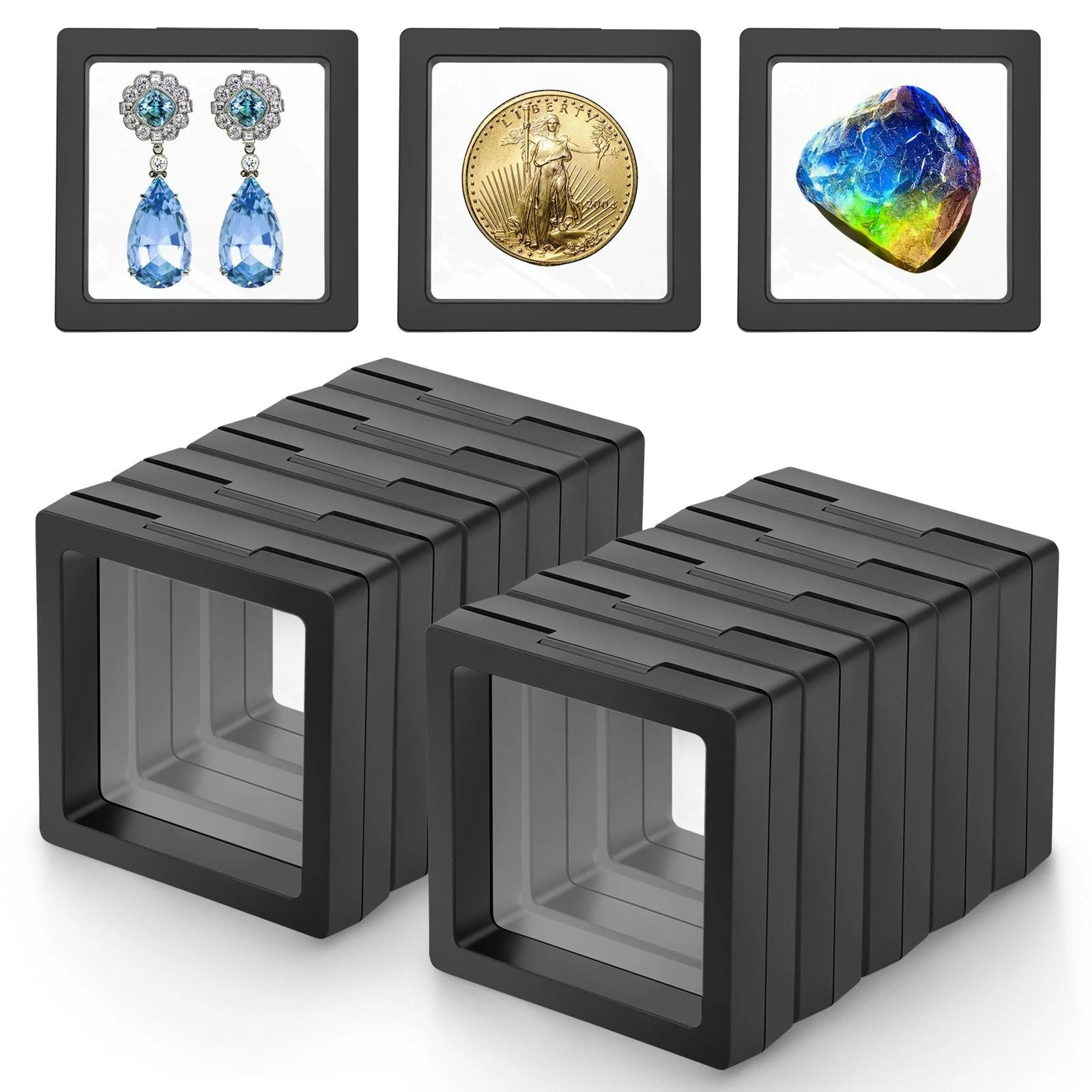 Floating Coin Display Frame Stand Holder For Coins Jewelry Medals And Keepsakes 5
