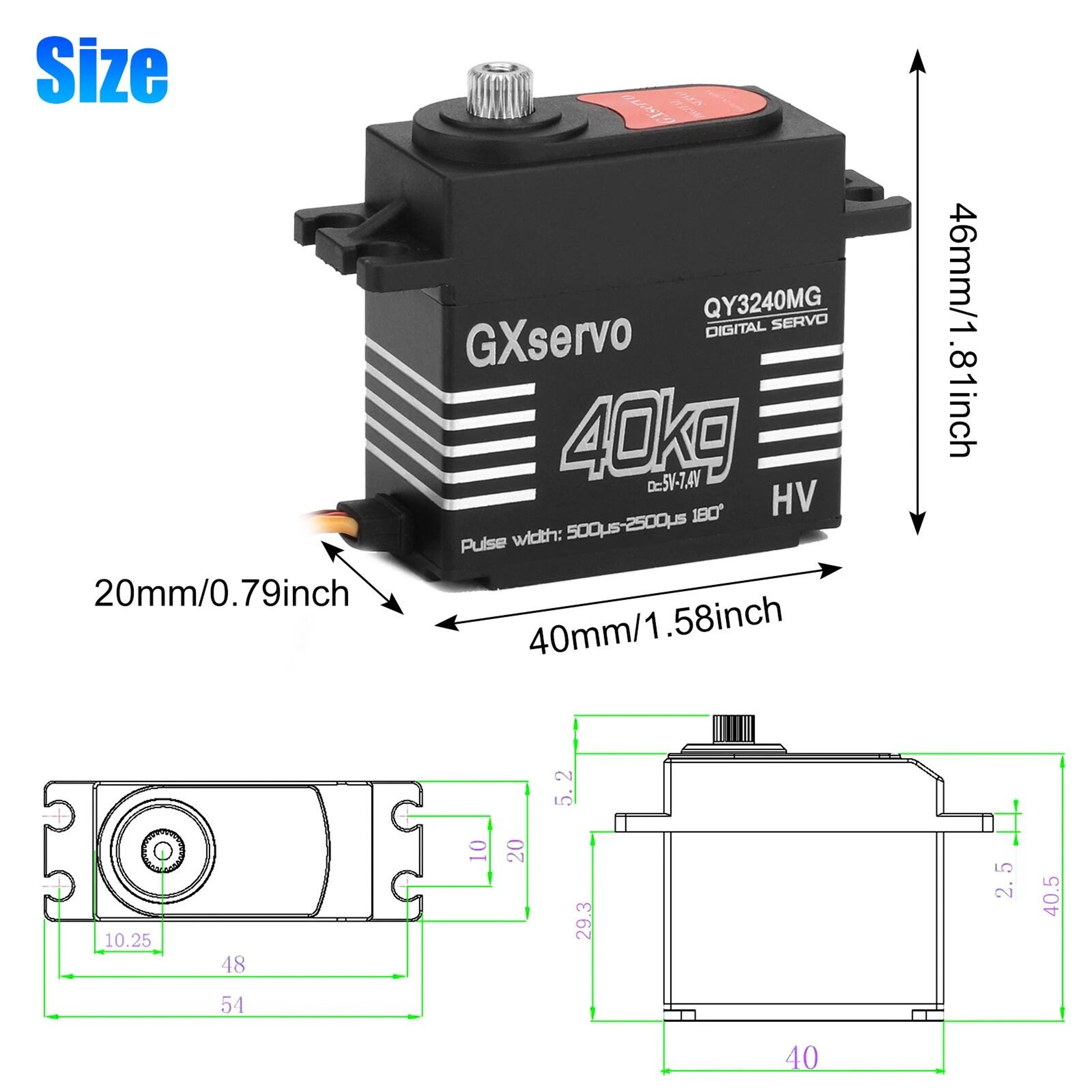 High Torque Digital Servo Waterproof Metal Gear Fast Response For RC Cars 1
