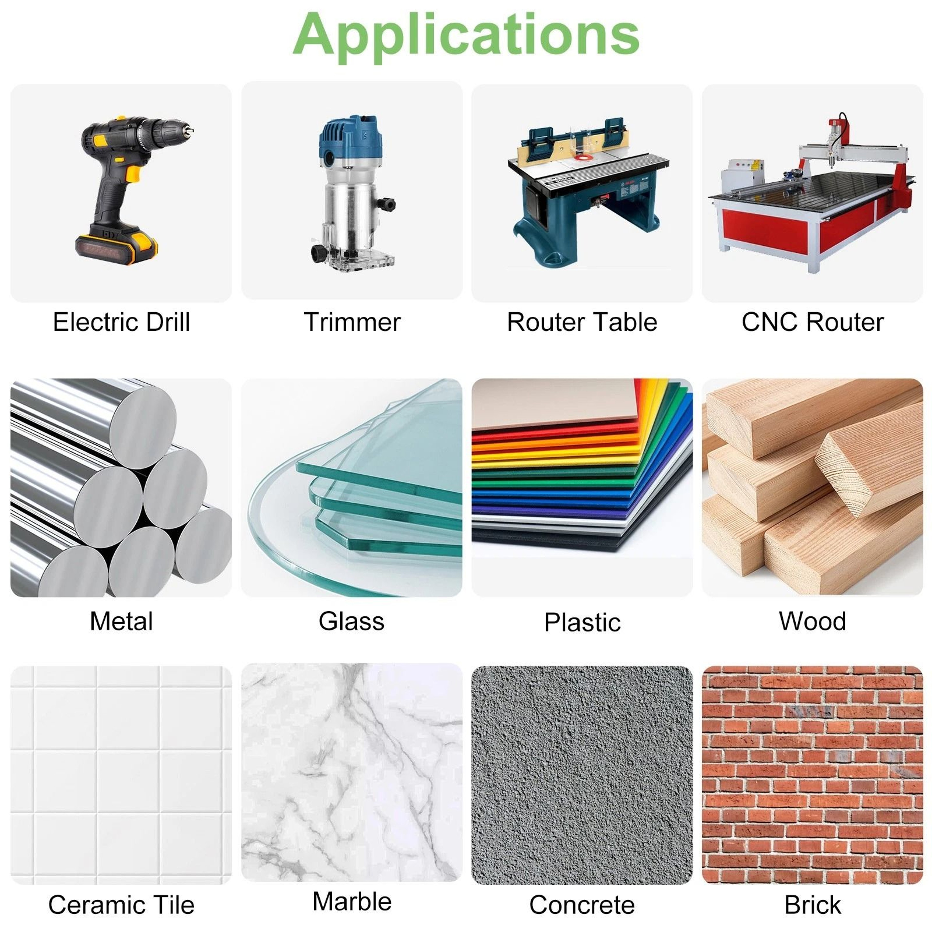 Concrete Drill Bits Set Premium Carbide Tip Hammer Drill Bits For Masonry Tile Glass Cement And Bri 2