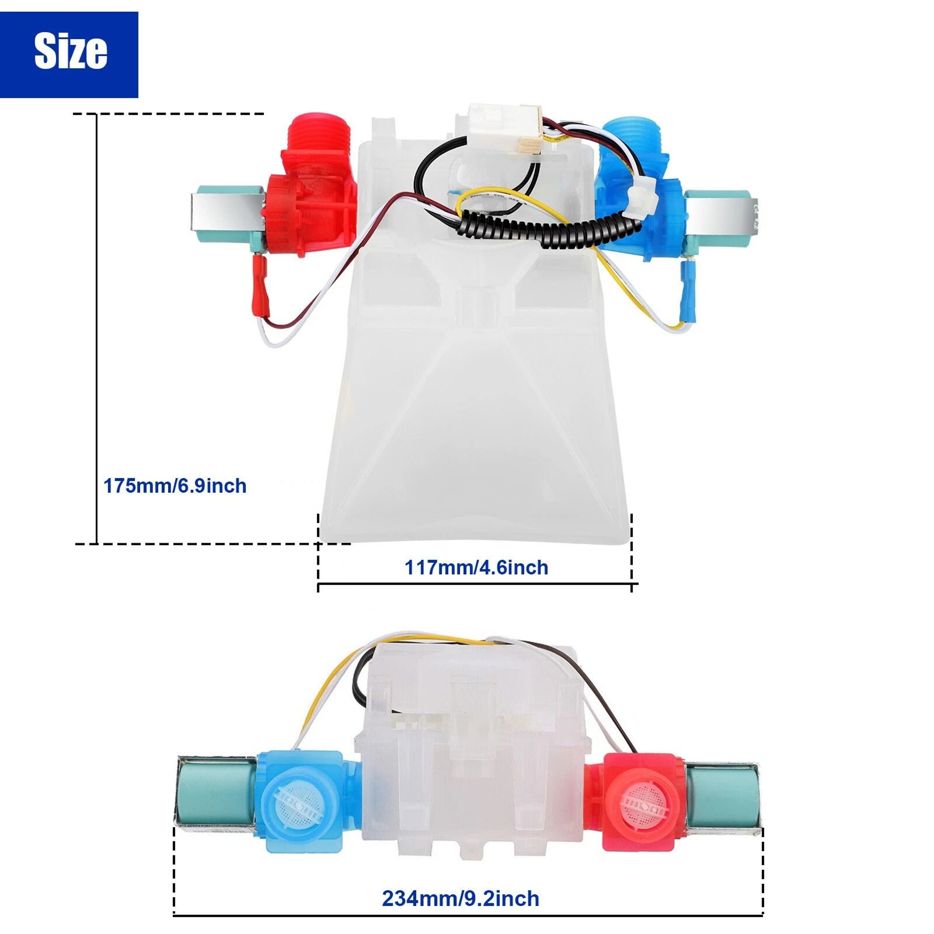 Washer Water Inlet Valve For Hot And Cold Water Control 1