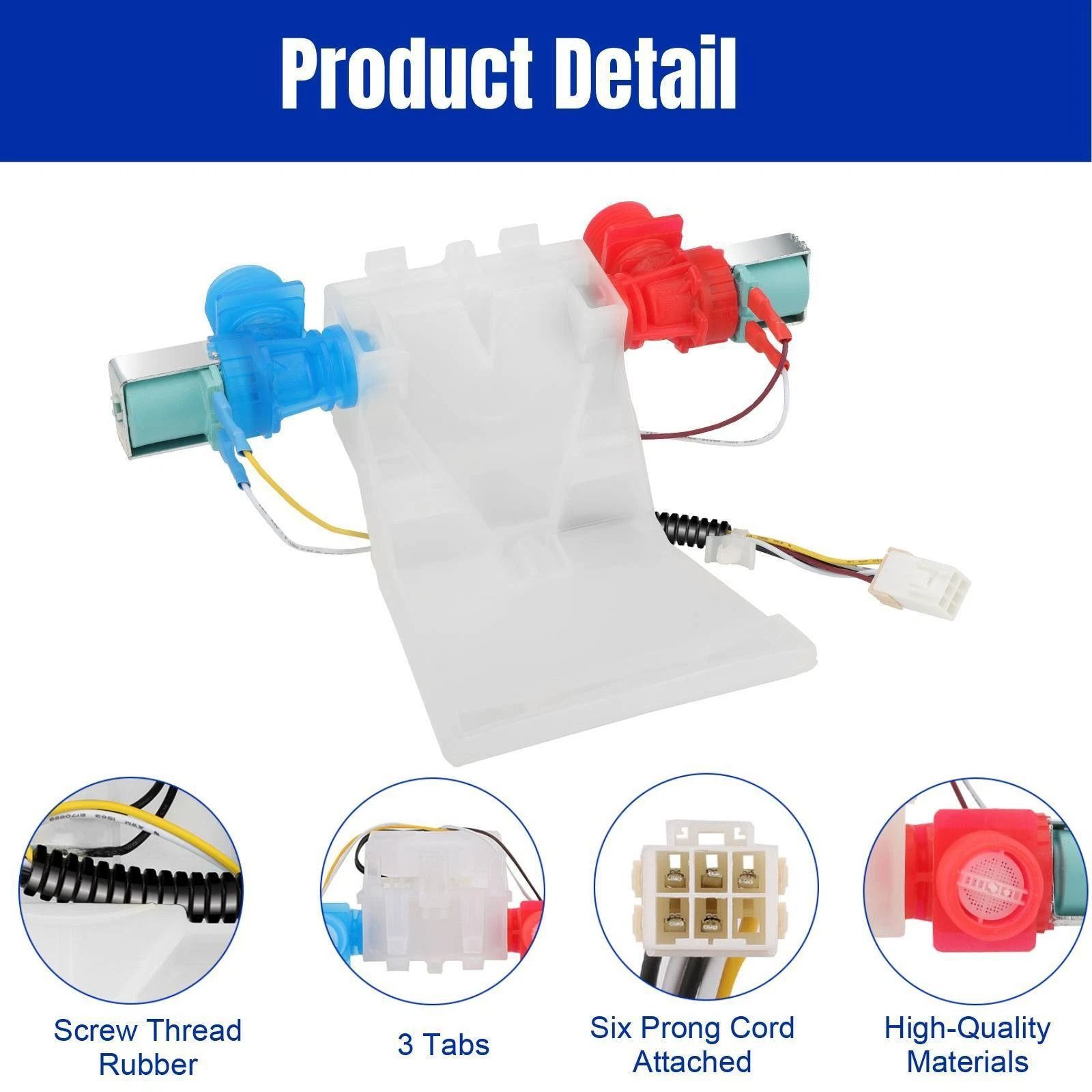 Washer Water Inlet Valve For Hot And Cold Water Control 5
