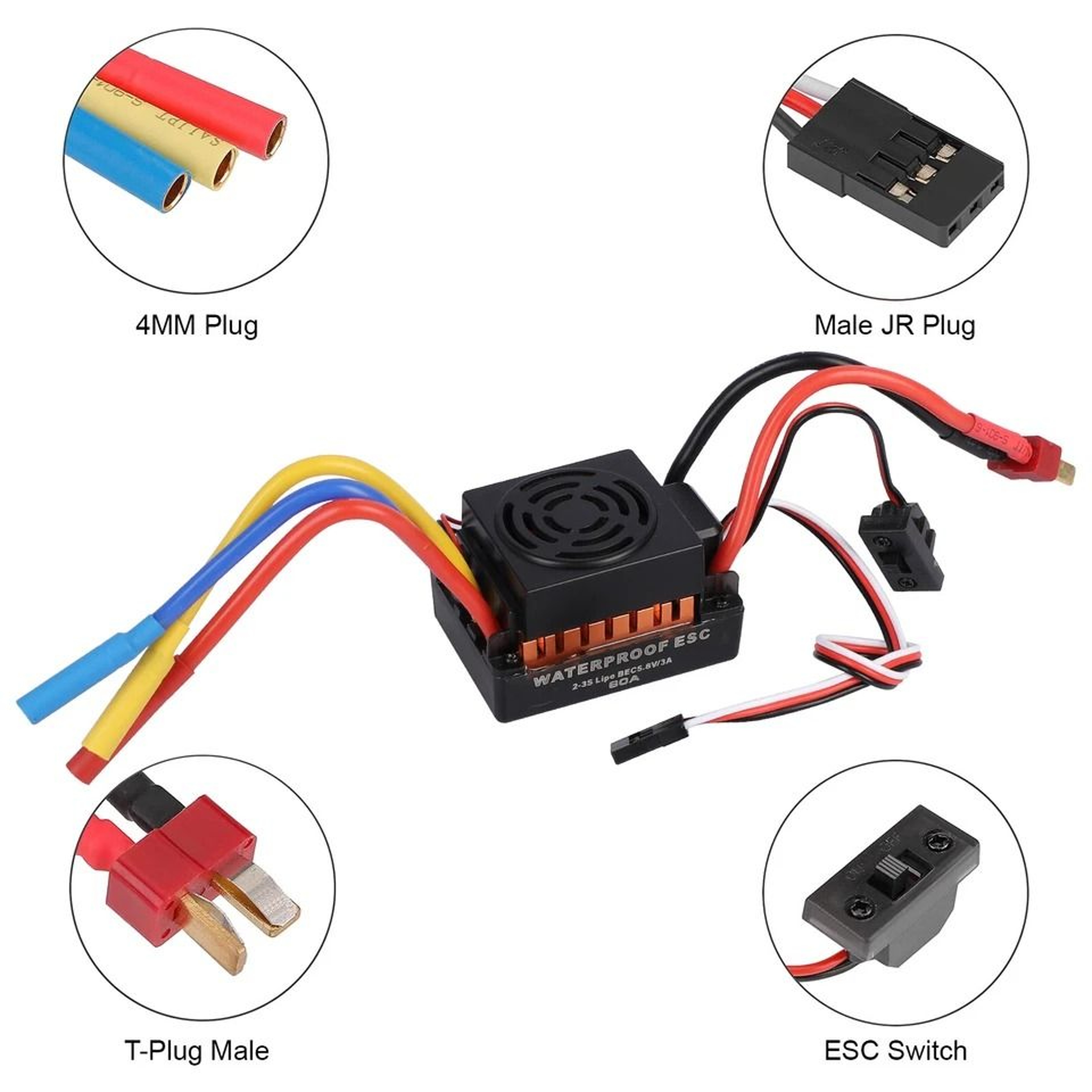 Waterproof Brushless Motor With ESC Combo For RC Cars 5