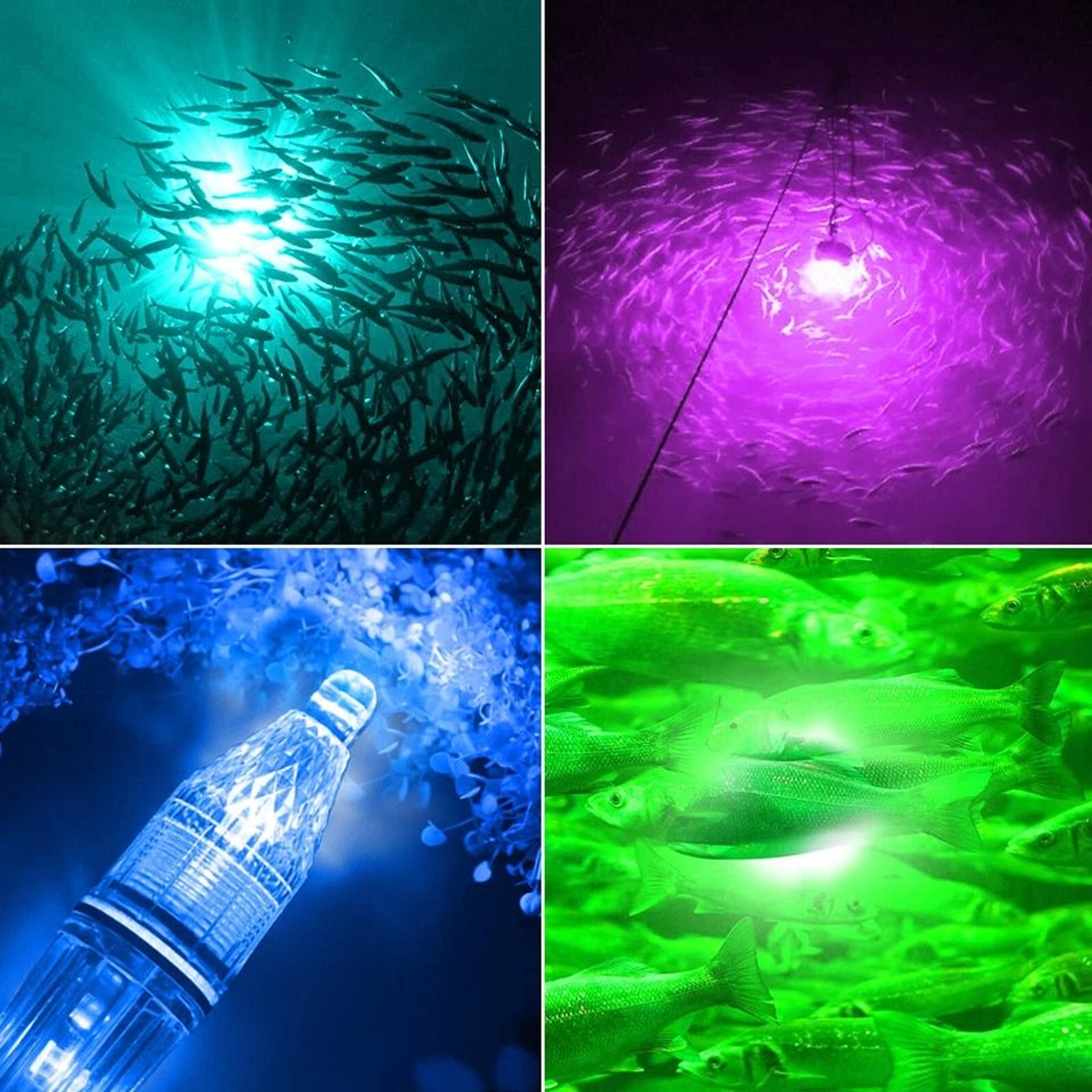 LED Underwater Fishing Light For Boats Squids  Lures  MultiColor Deep Drop 1