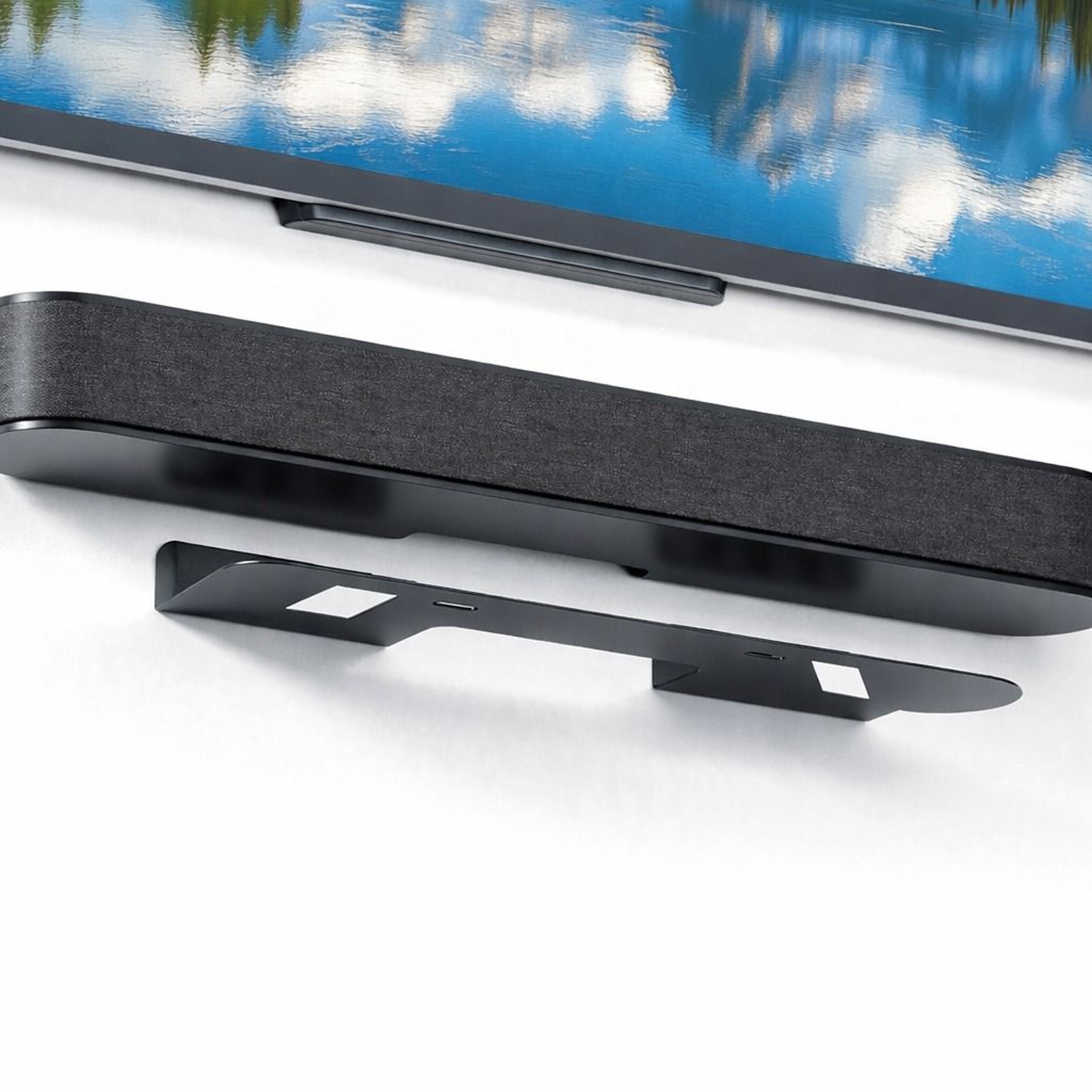 Soundbar Wall Mount Bracket  Black Speaker Stand Holder 0