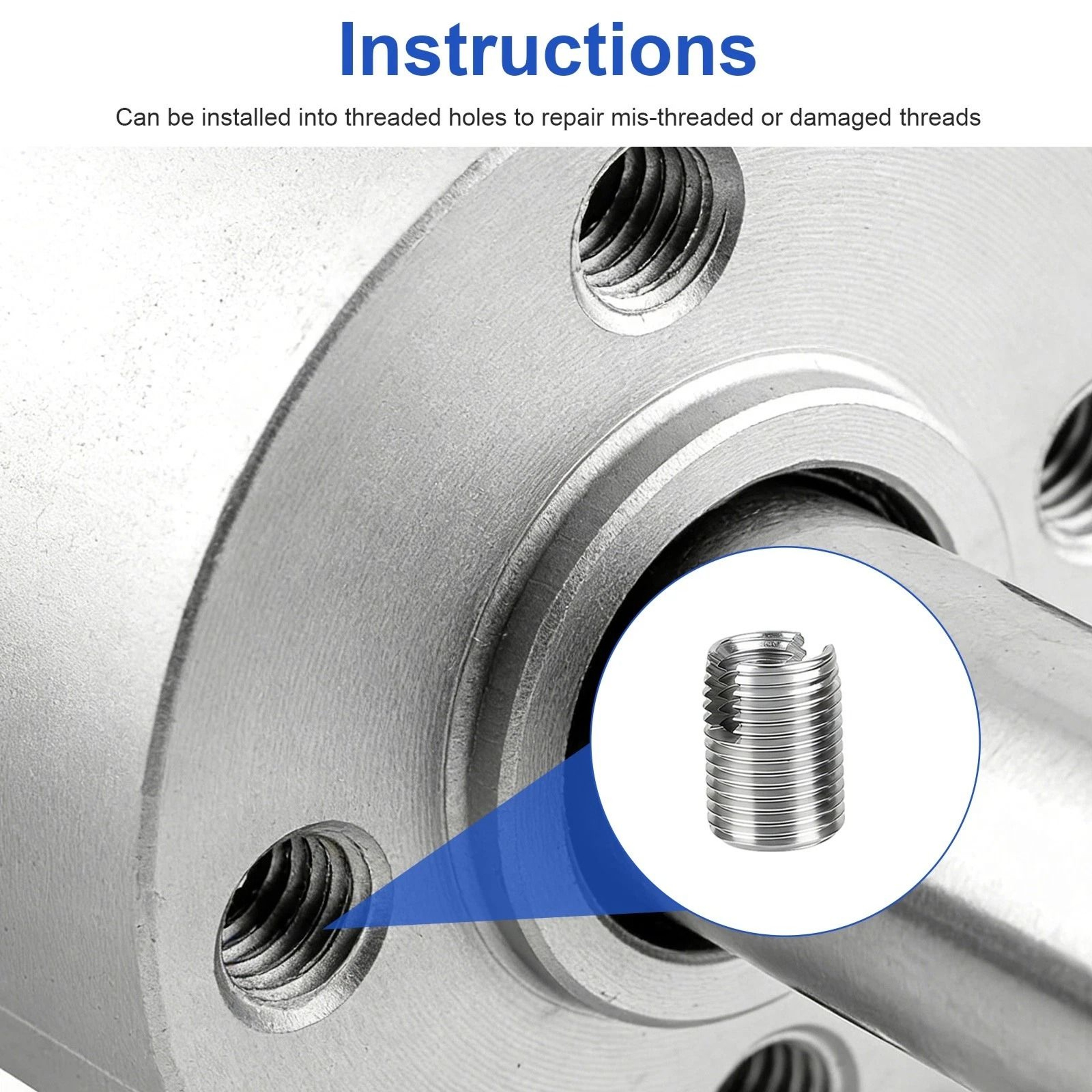 Stainless Steel SelfTapping Thread Inserts Set For Industrial Repairs  Durable And Easy To Use 2
