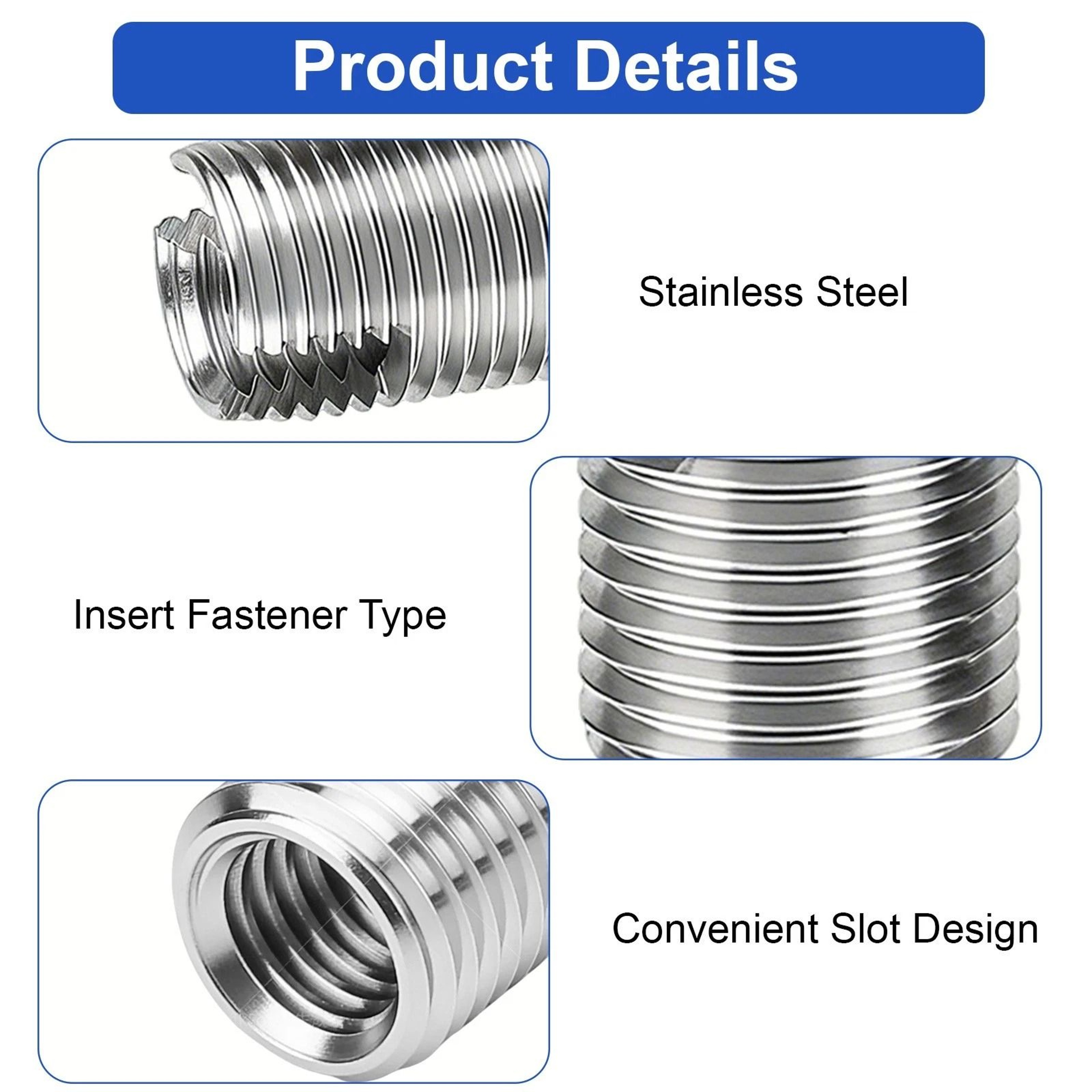 Stainless Steel SelfTapping Thread Inserts Set For Industrial Repairs  Durable And Easy To Use 4