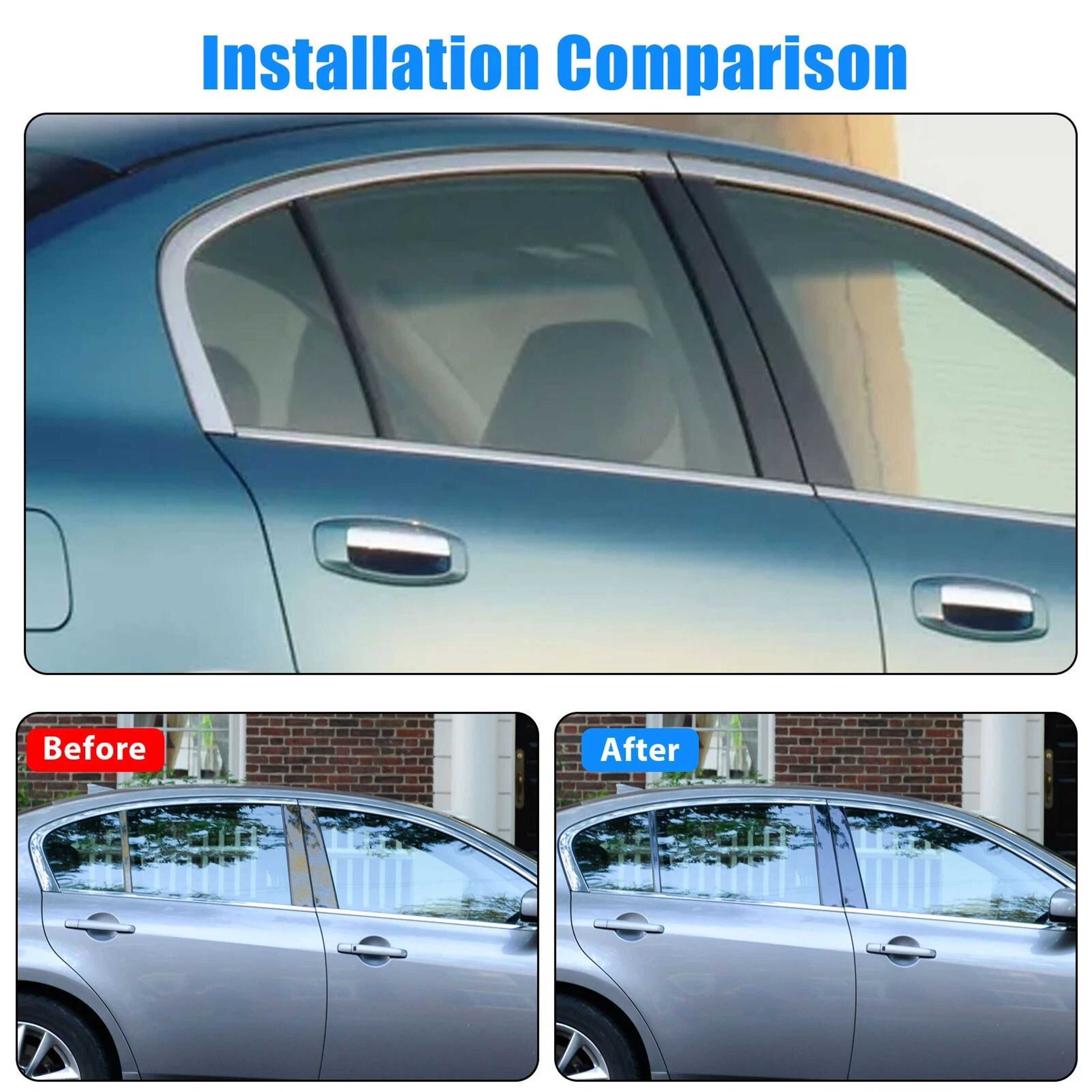 Window Pillar Posts Door Trim Molding Covers  Durable EasytoInstall Enhancement 2
