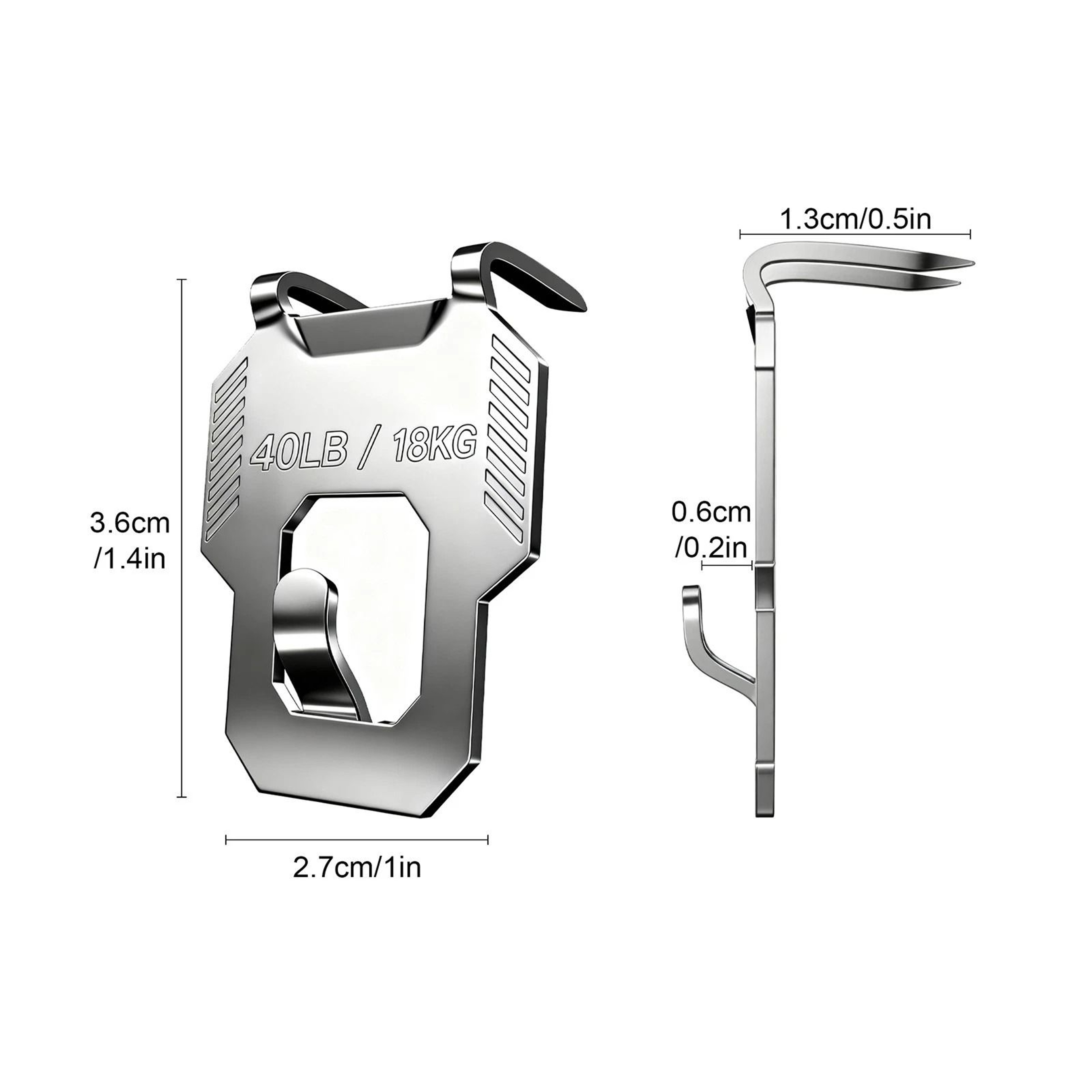 Stainless Steel Drywall Hanging Hooks  Heavy Duty Claw ToolFree Installation Load Capacity NailFree 4