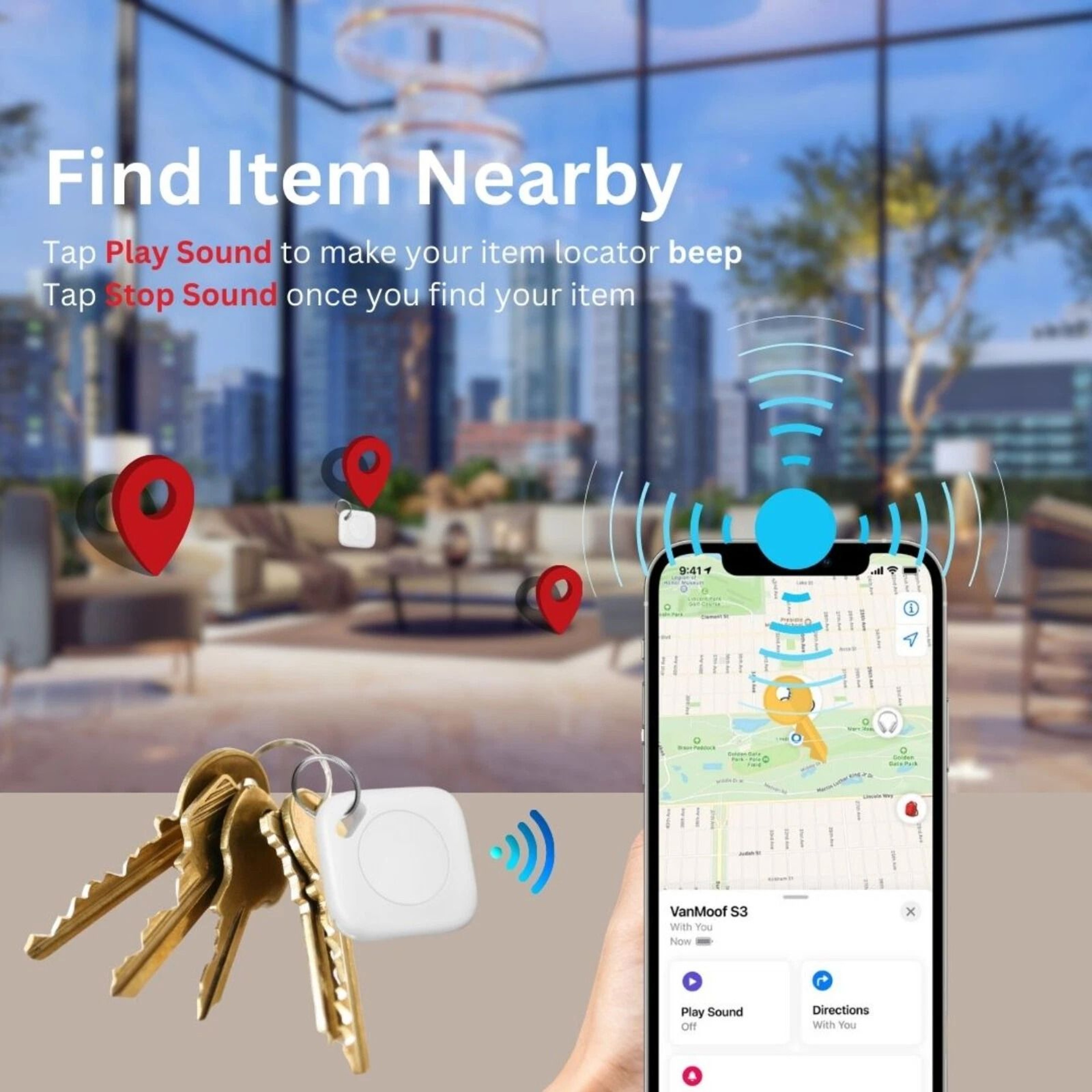 Smart Tracker Wireless Bluetooth AntiLost Locator For Wallet Keys Pets 6