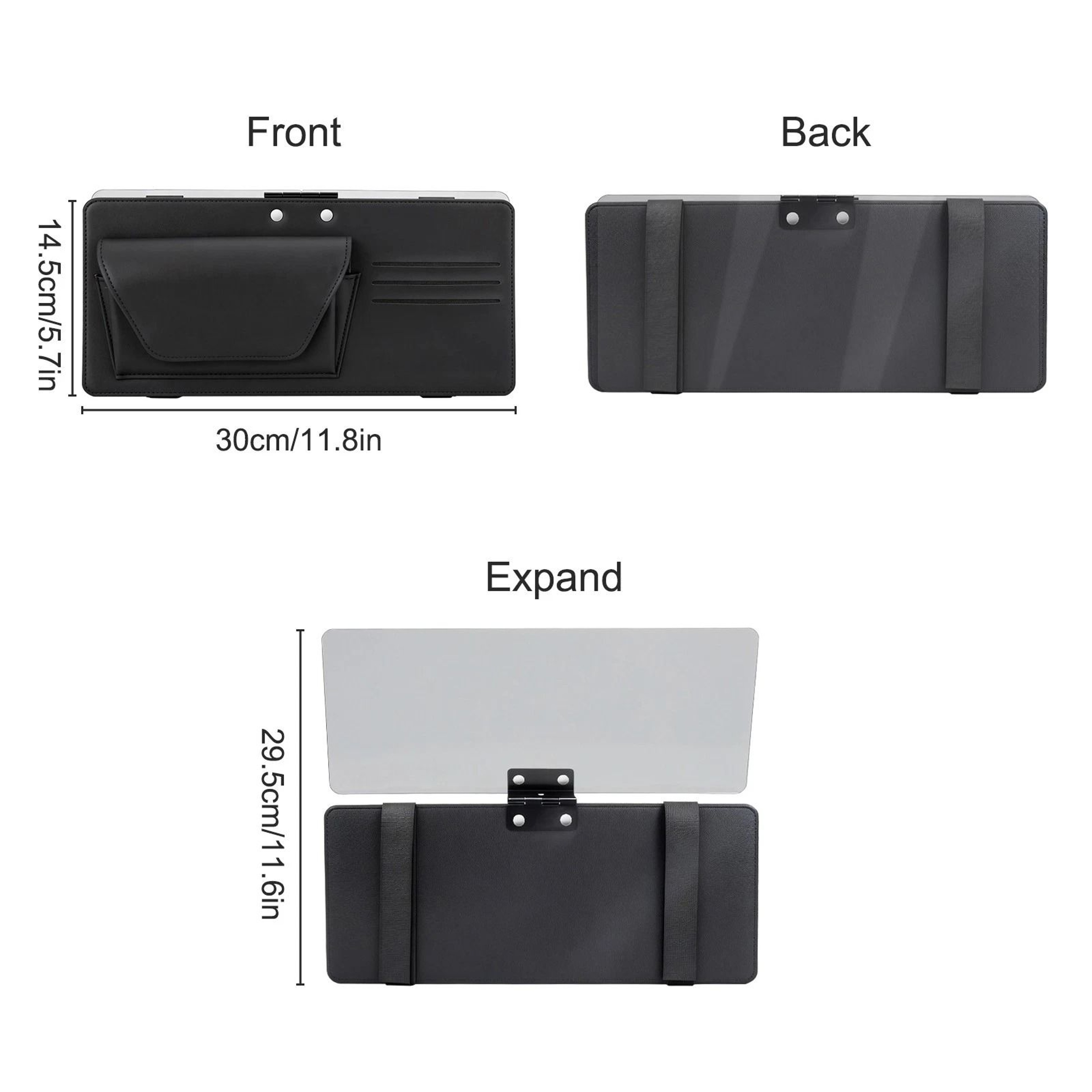 Universal Polarized Car Sun Visor Extender  AntiGlare Day  Night Sunshade Panel For UV Protection 4