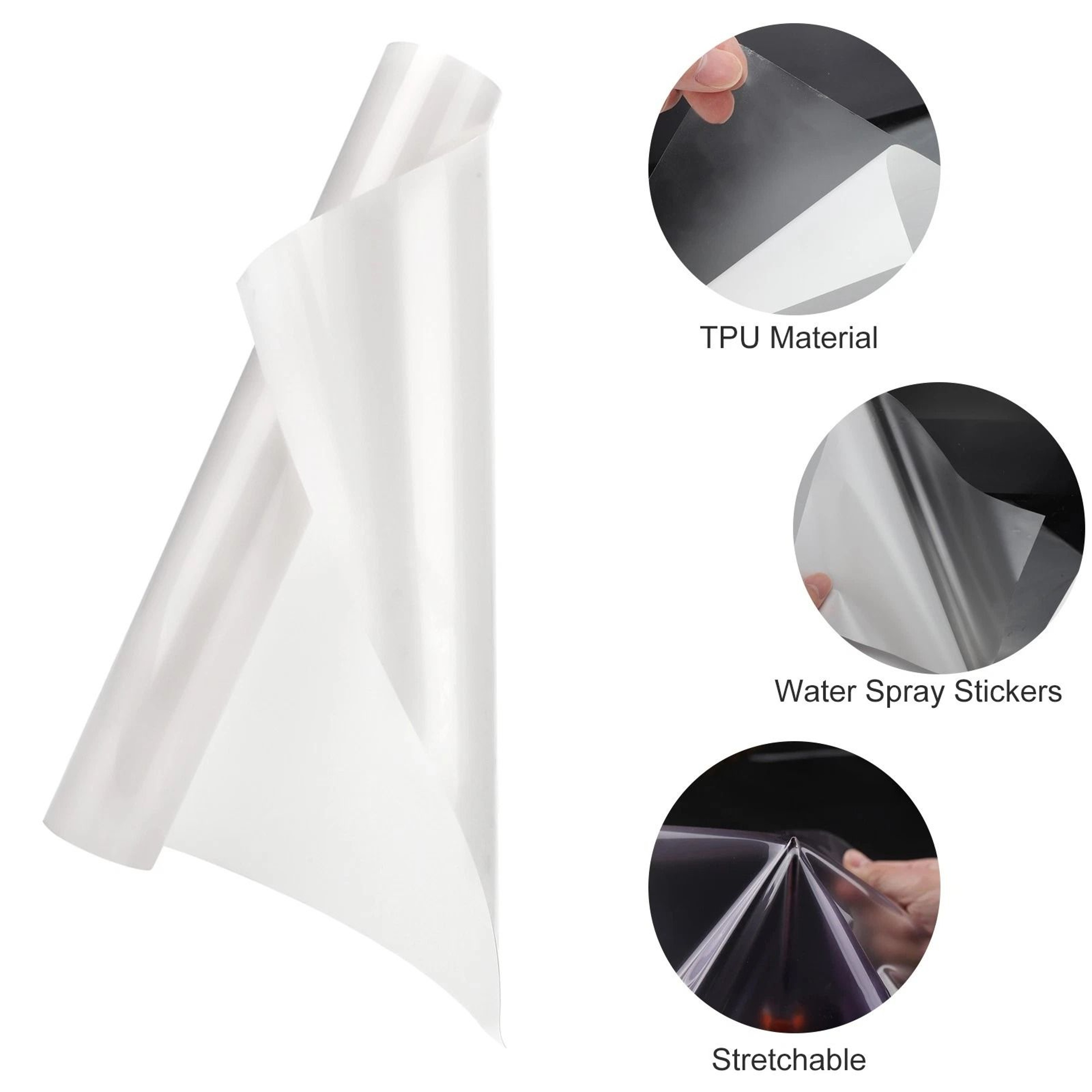 UV Reactive Headlight Tint Film For Scratch Protection  UV Color Change 5