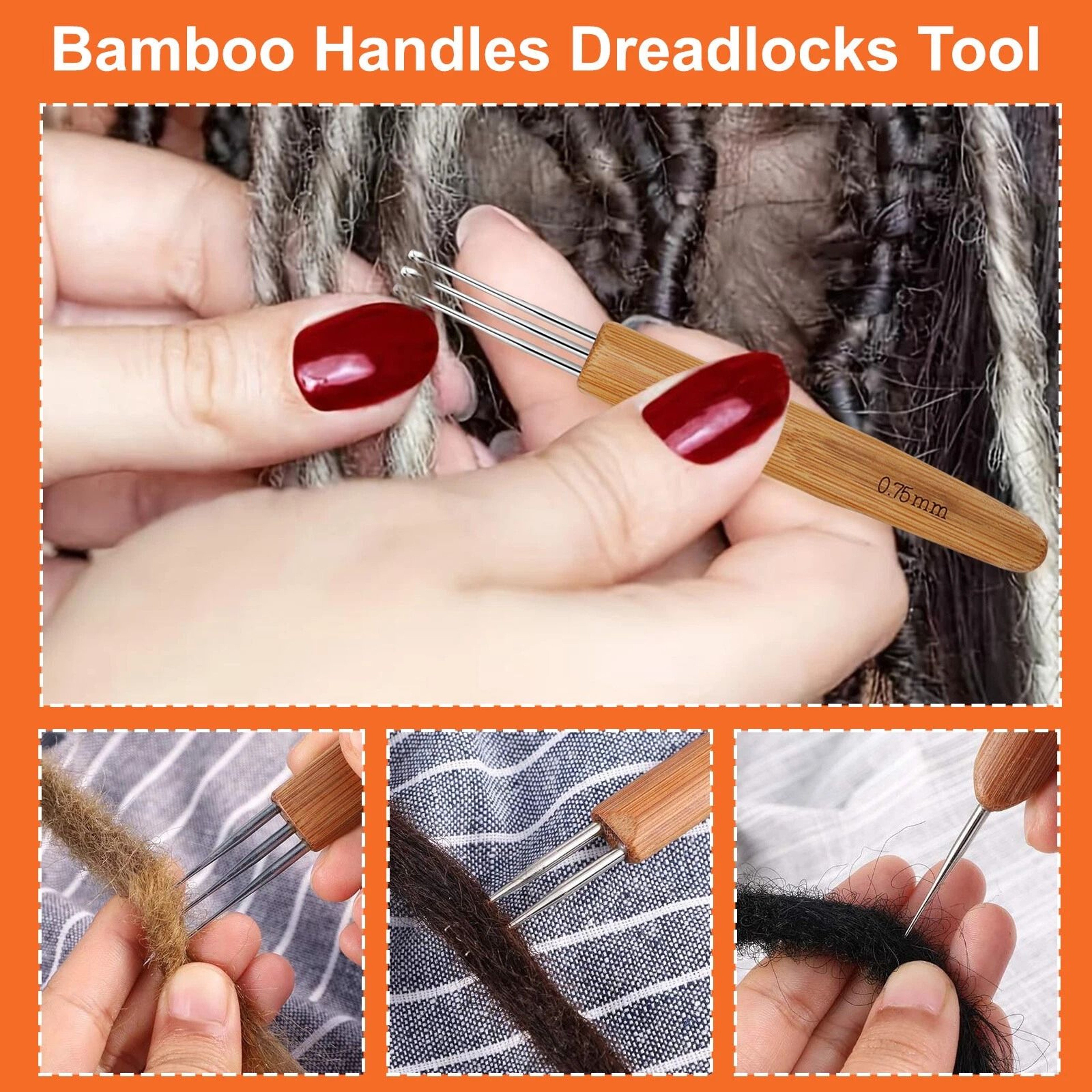 Dreadlock Crochet Hook Set For Braiding With Storage Bag 4