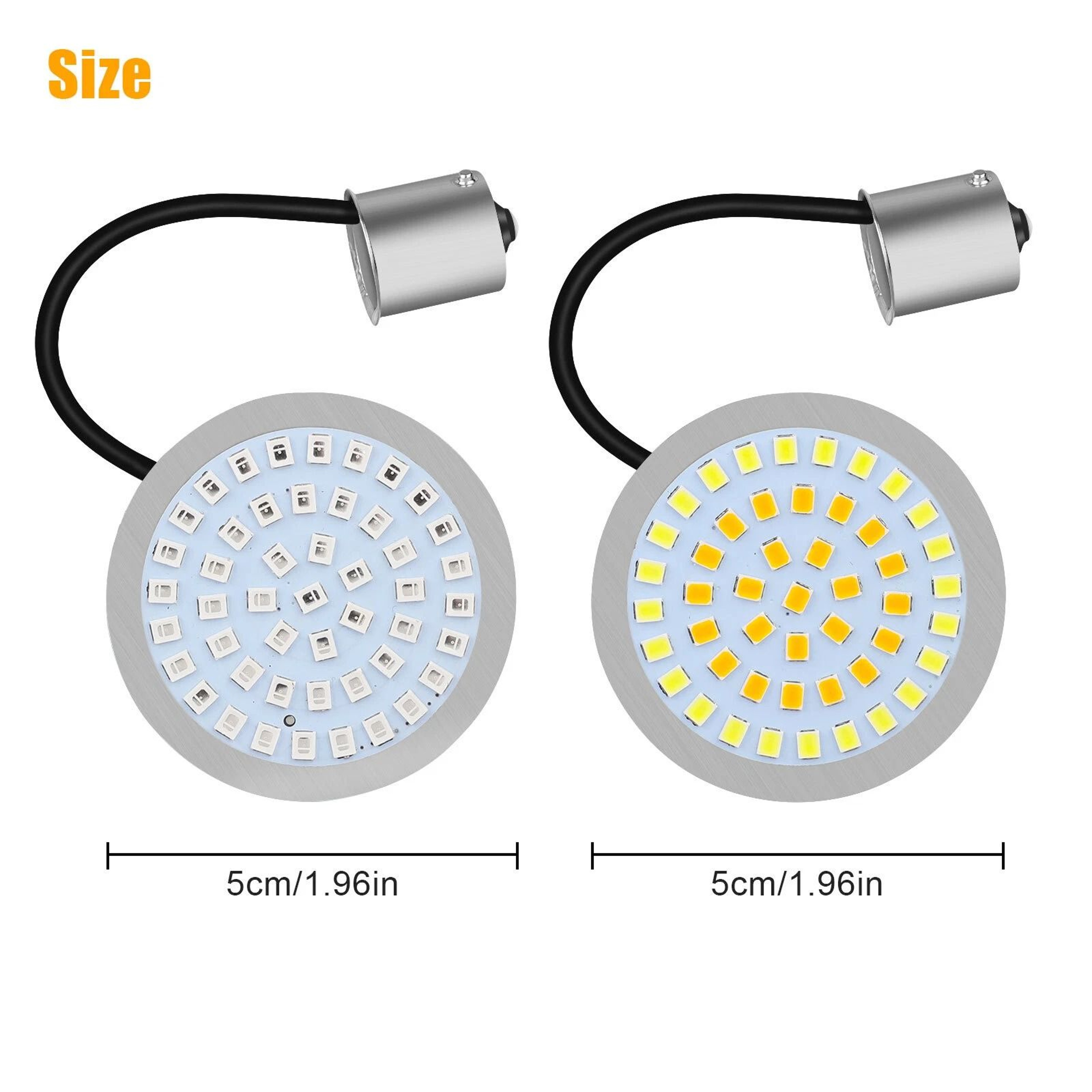 LED Bullet Turn Signal Lights With Smoke Lens For Harley  Front  Rear Fit 1