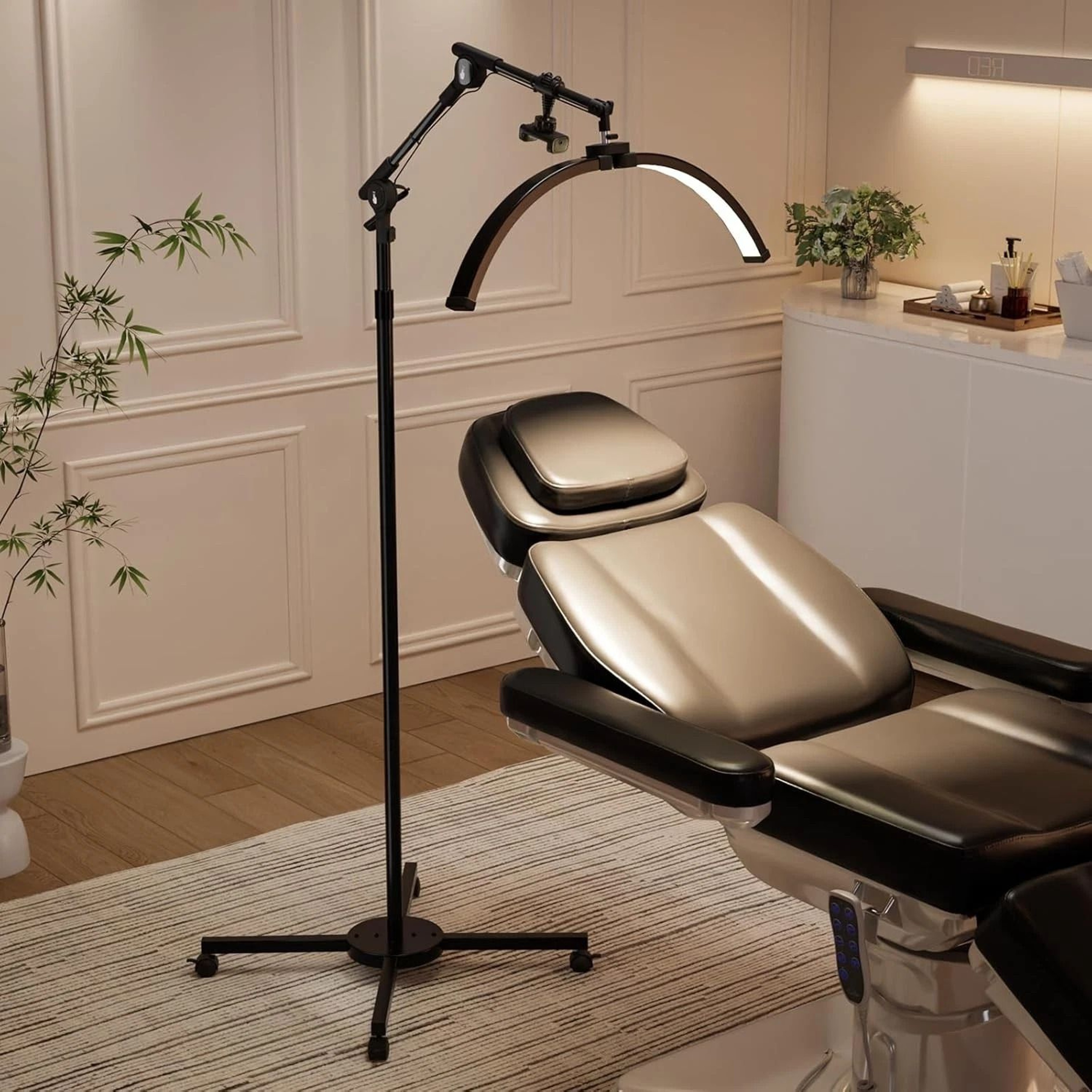 Professional Salon Floor Lamp Lockable Casters Adjustable Brightness For Nail  Beauty Work 0