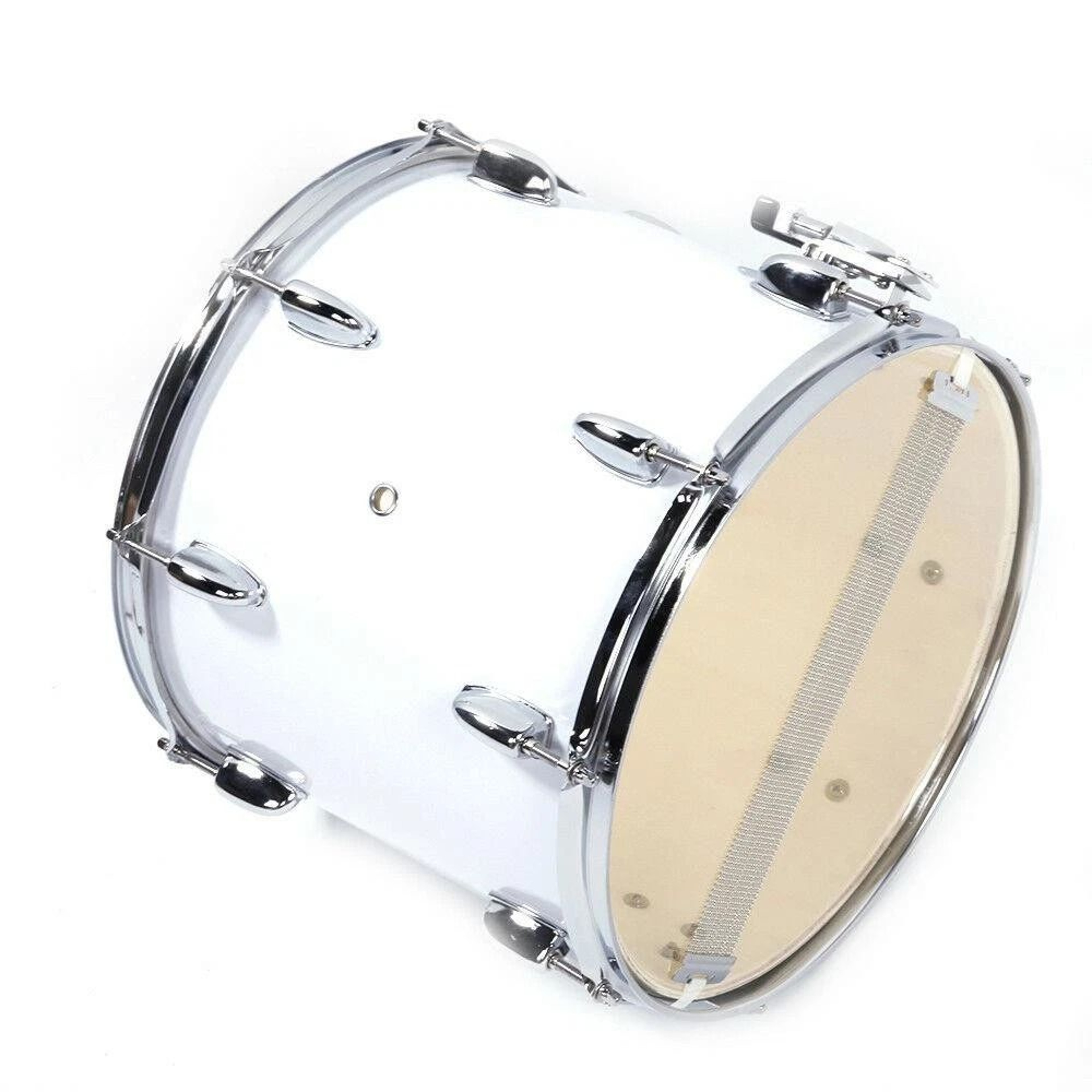 Stainless Steel  Wood Marching Snare Drum  Durable Percussion Instrument With Adjustable Snare For  4
