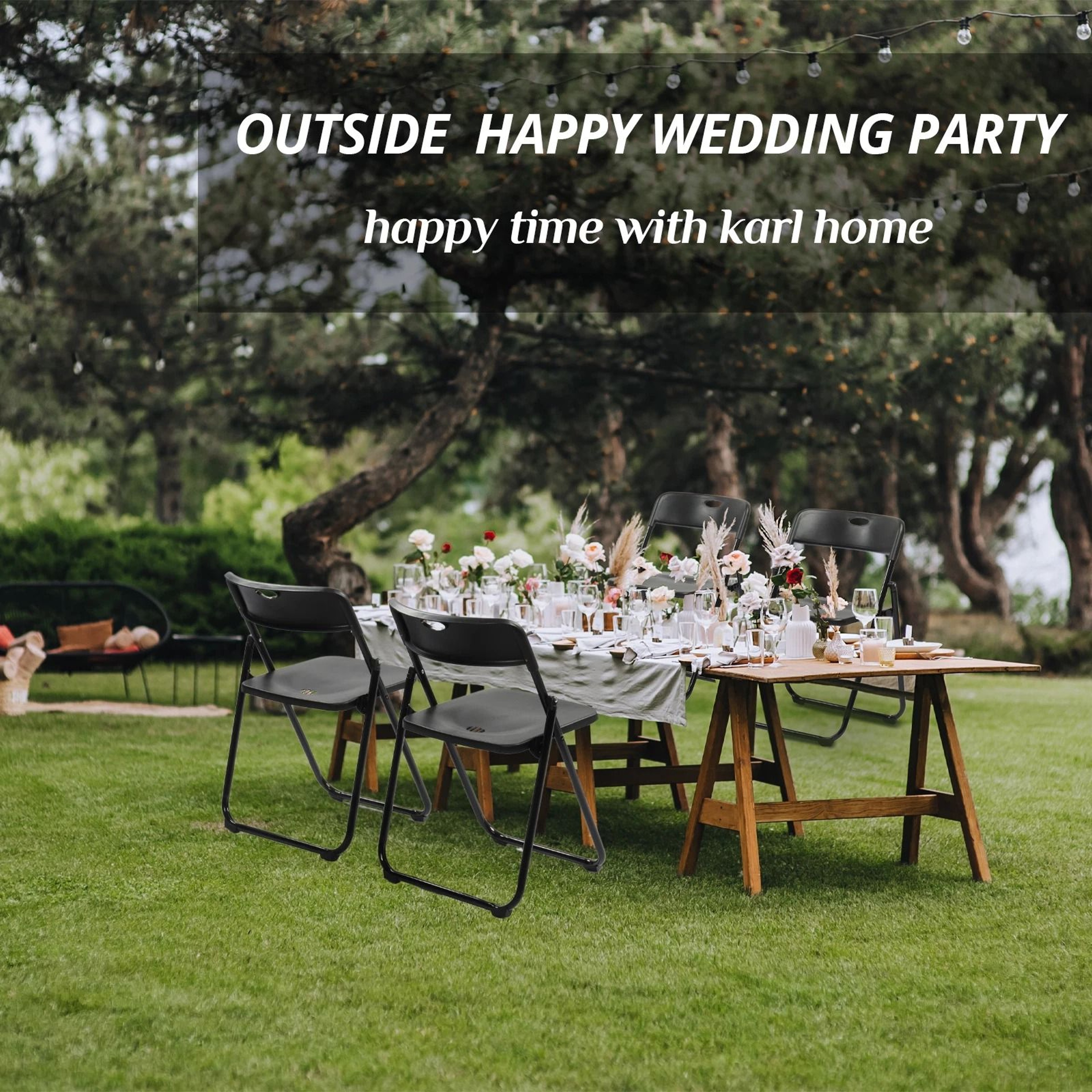 Heavy Duty Plastic Folding Chair With Reinforced Steel Frame  Portable And WeatherResistant 3