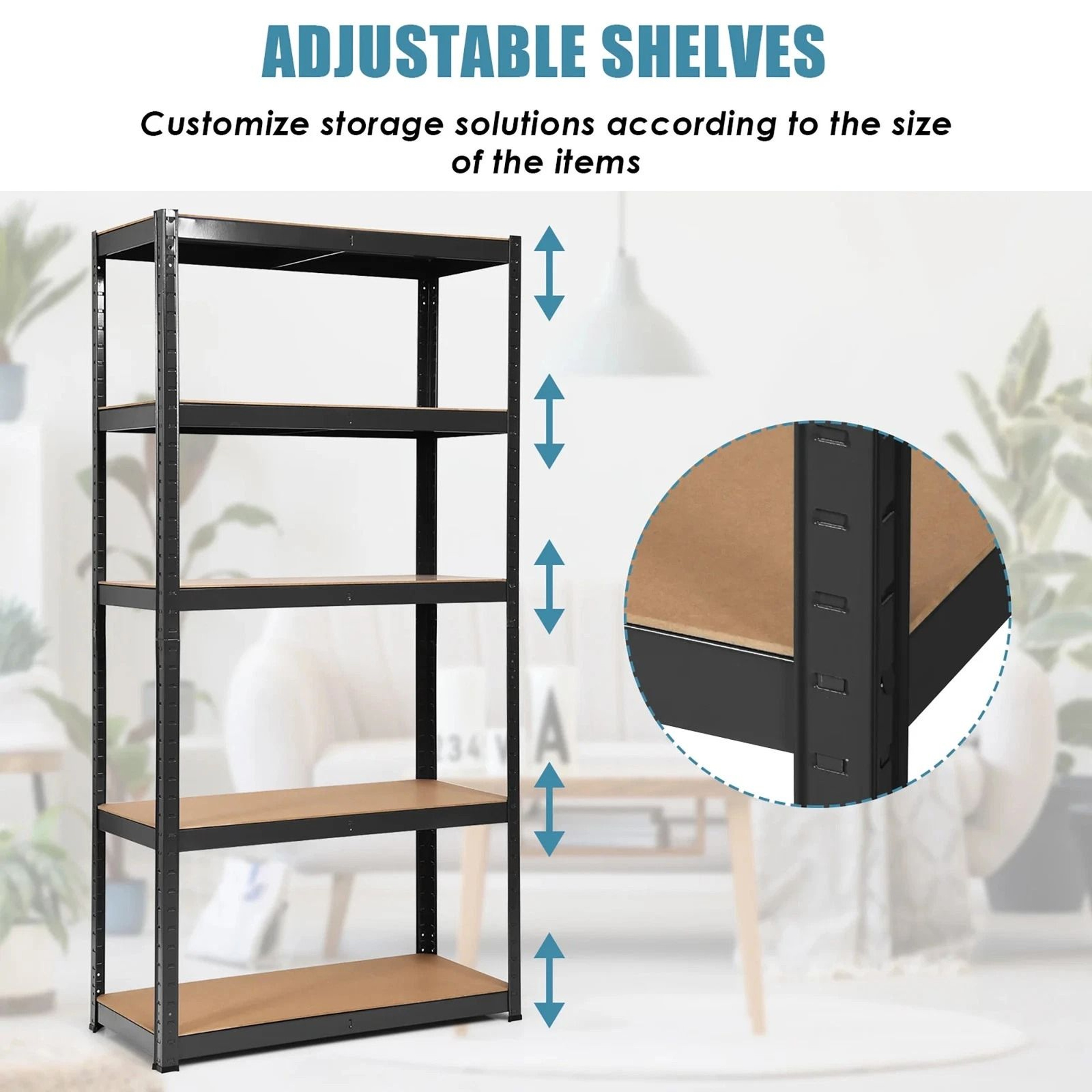 Heavy Duty Metal Shelving Unit  Garage Storage Organizer For Home  Office 7