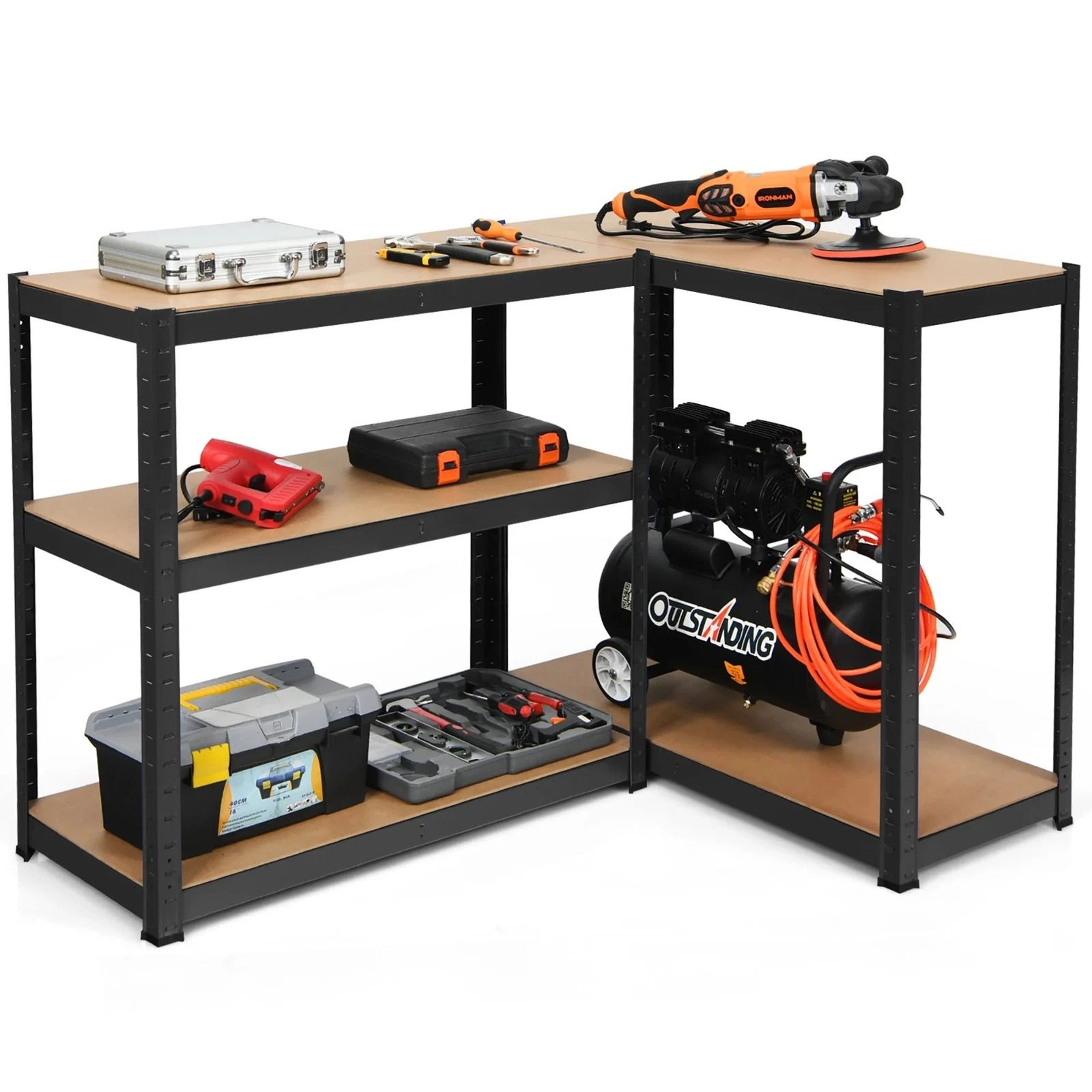 Heavy Duty Metal Shelving Unit  Garage Storage Organizer For Home  Office 2