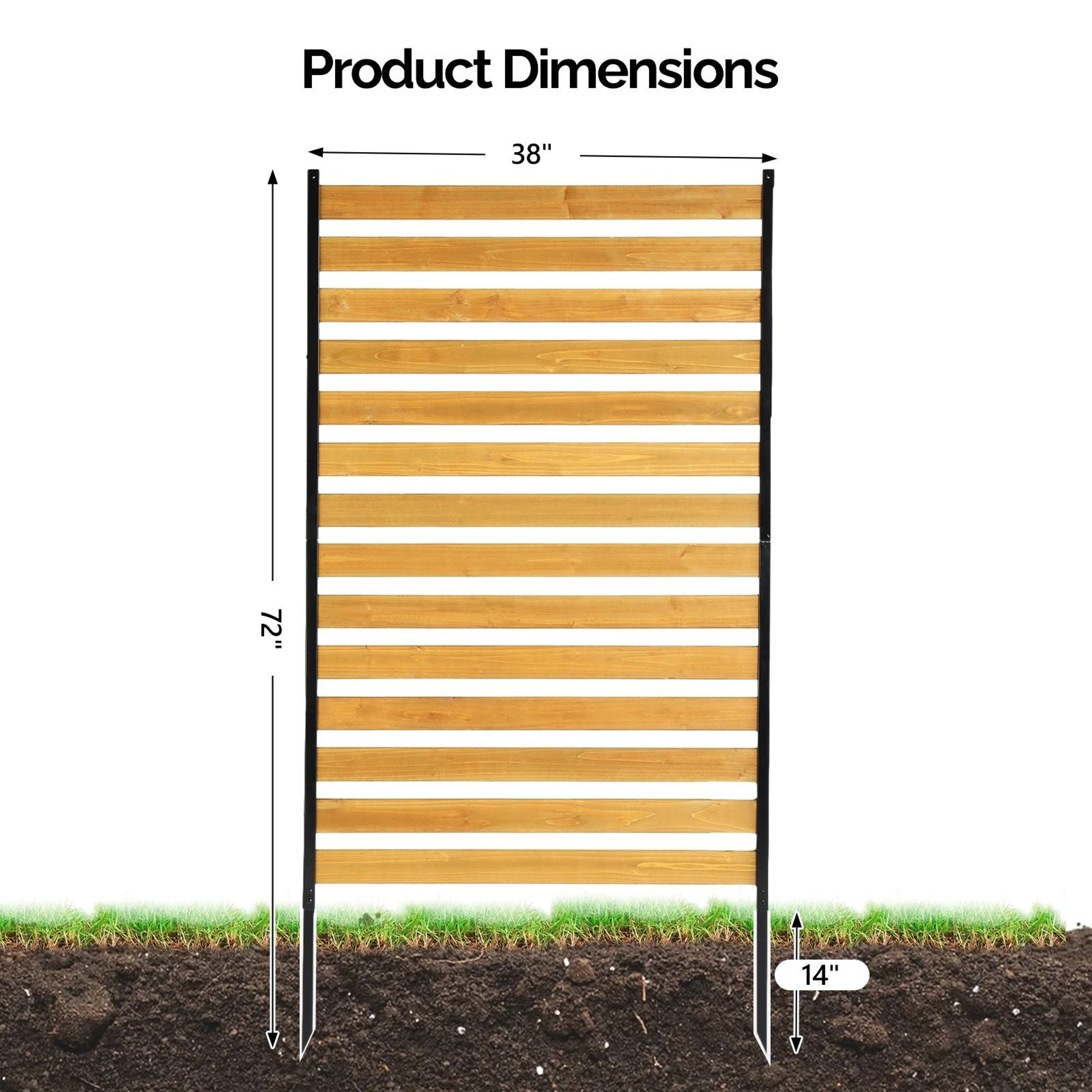Divided Style Splicing Plain Fir Wooden Fence  Outdoor Garden Panel 3