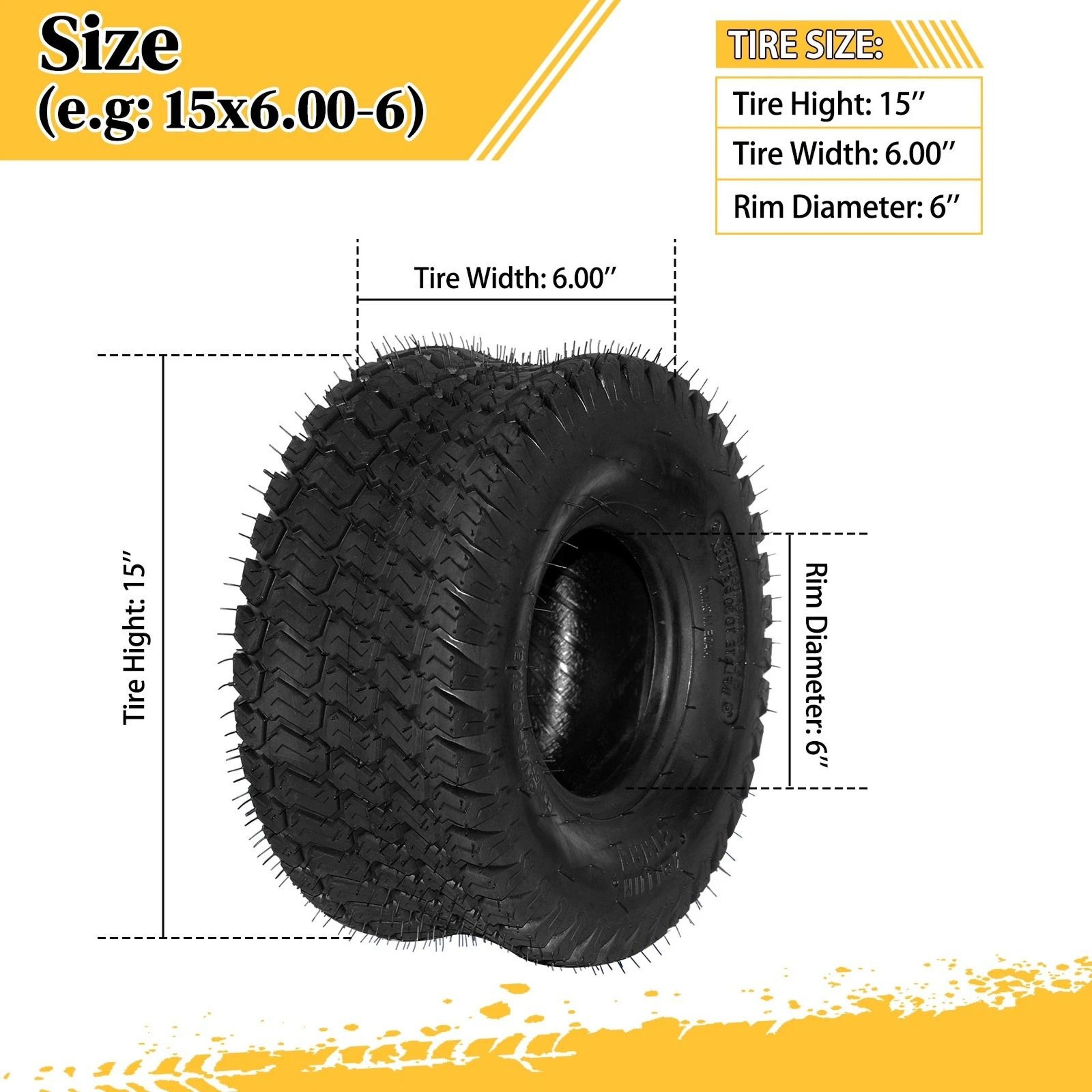 Riding Lawn Mower Garden Tractor Turf Tires 5