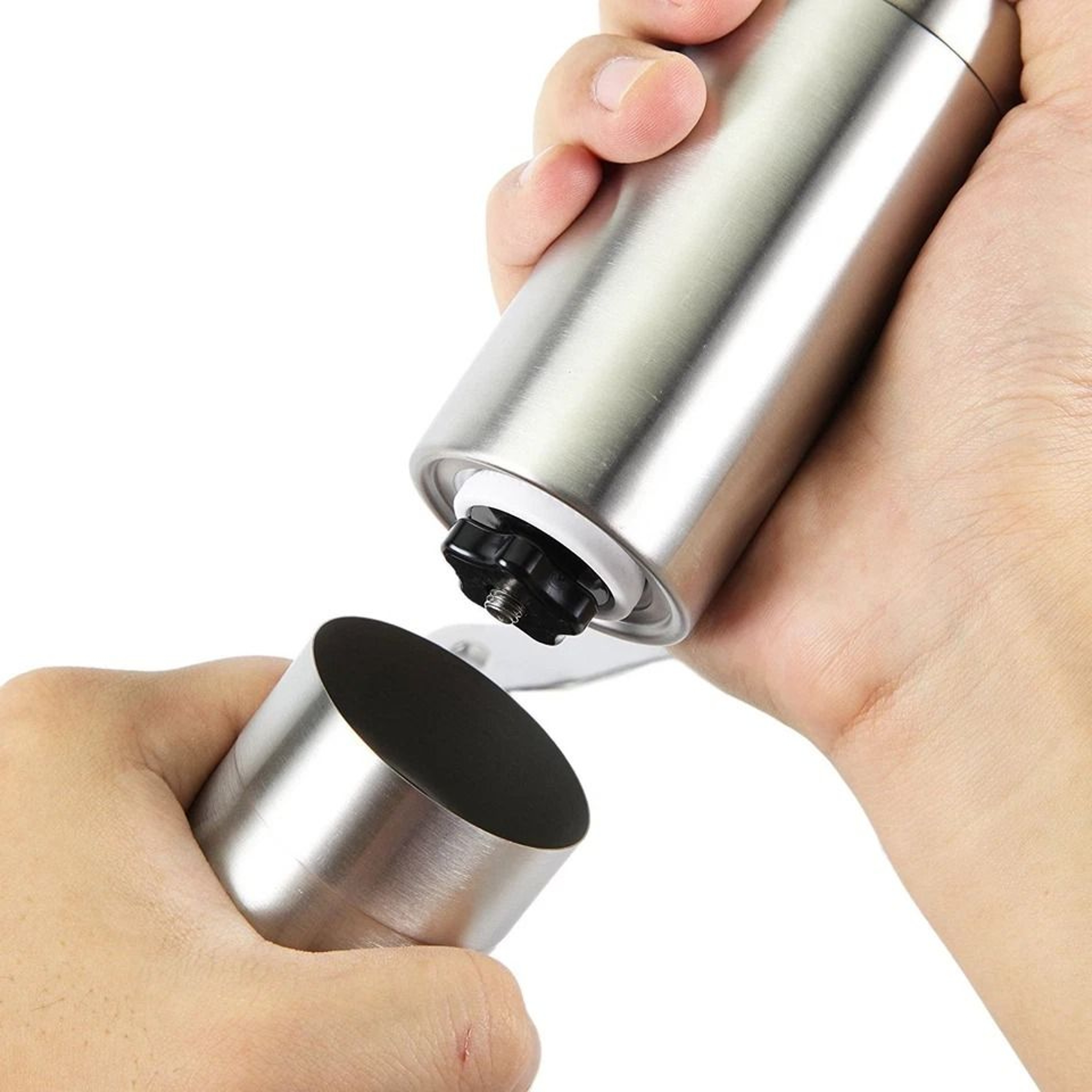Portable Stainless Steel Manual Coffee Grinder With Ceramic Burr Mill For Beans 3