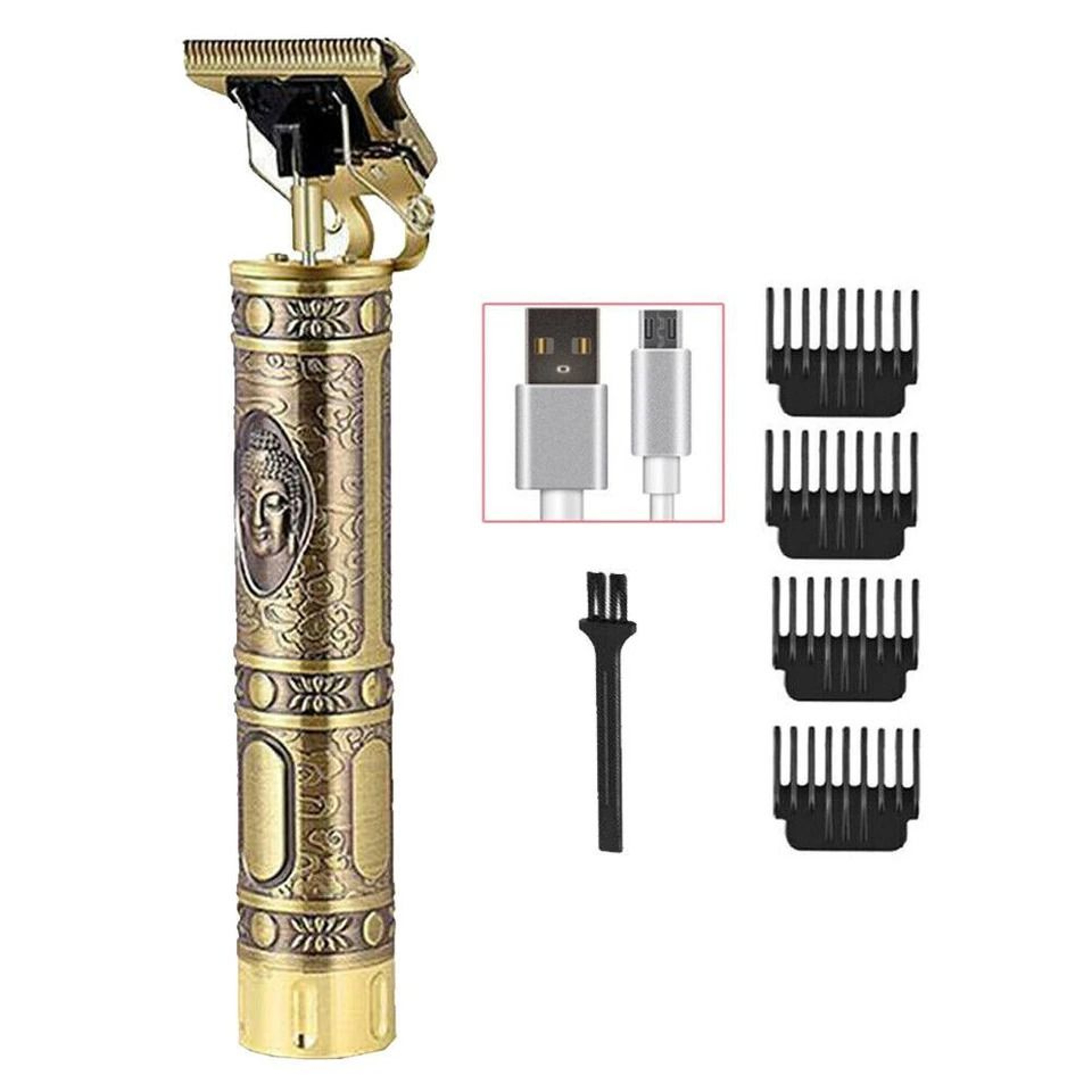 Professional USB Rechargeable Cordless Trimmer  Hair Clippers Kit 2