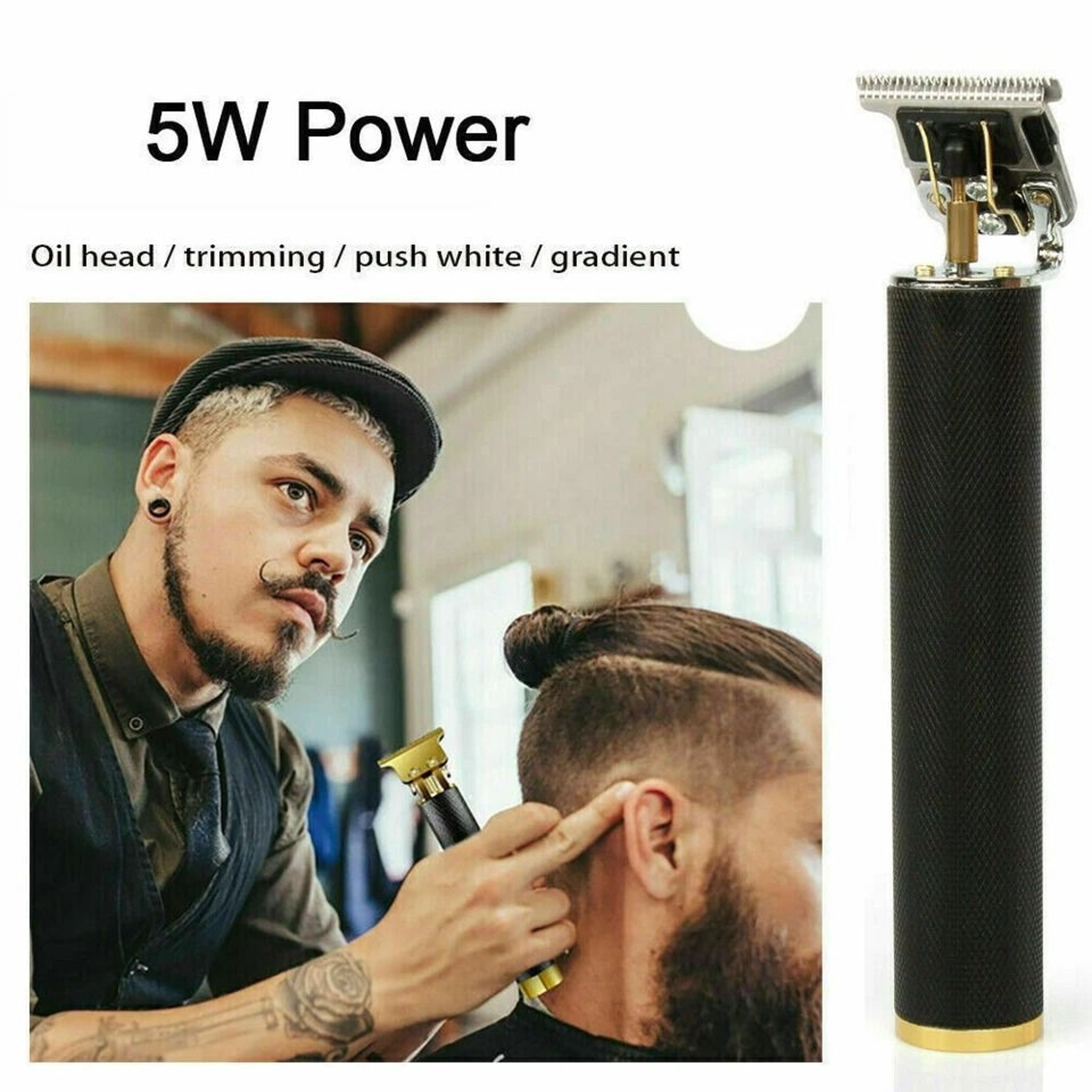 Professional USB Rechargeable Cordless Trimmer  Hair Clippers Kit 12