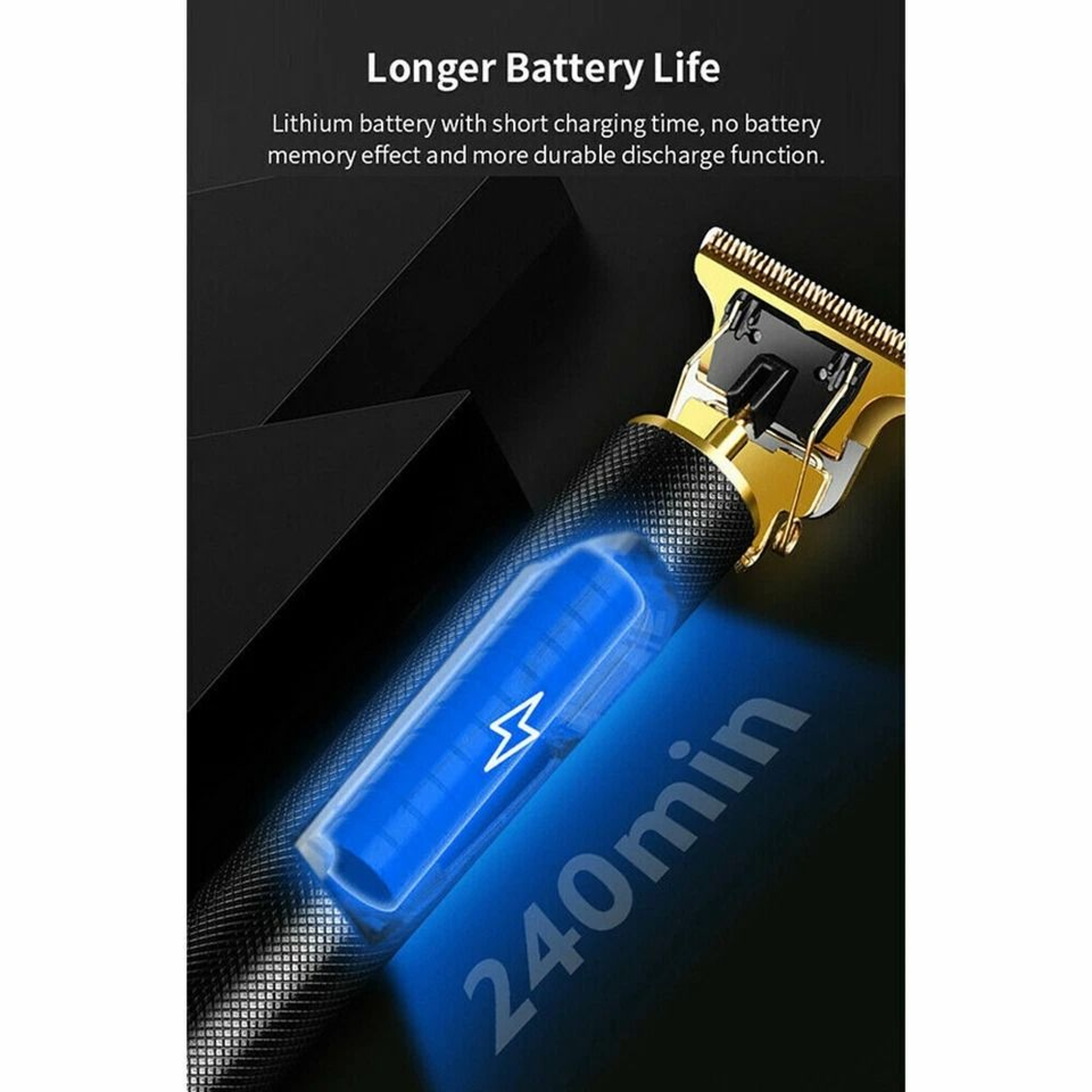 Professional USB Rechargeable Cordless Trimmer  Hair Clippers Kit 8