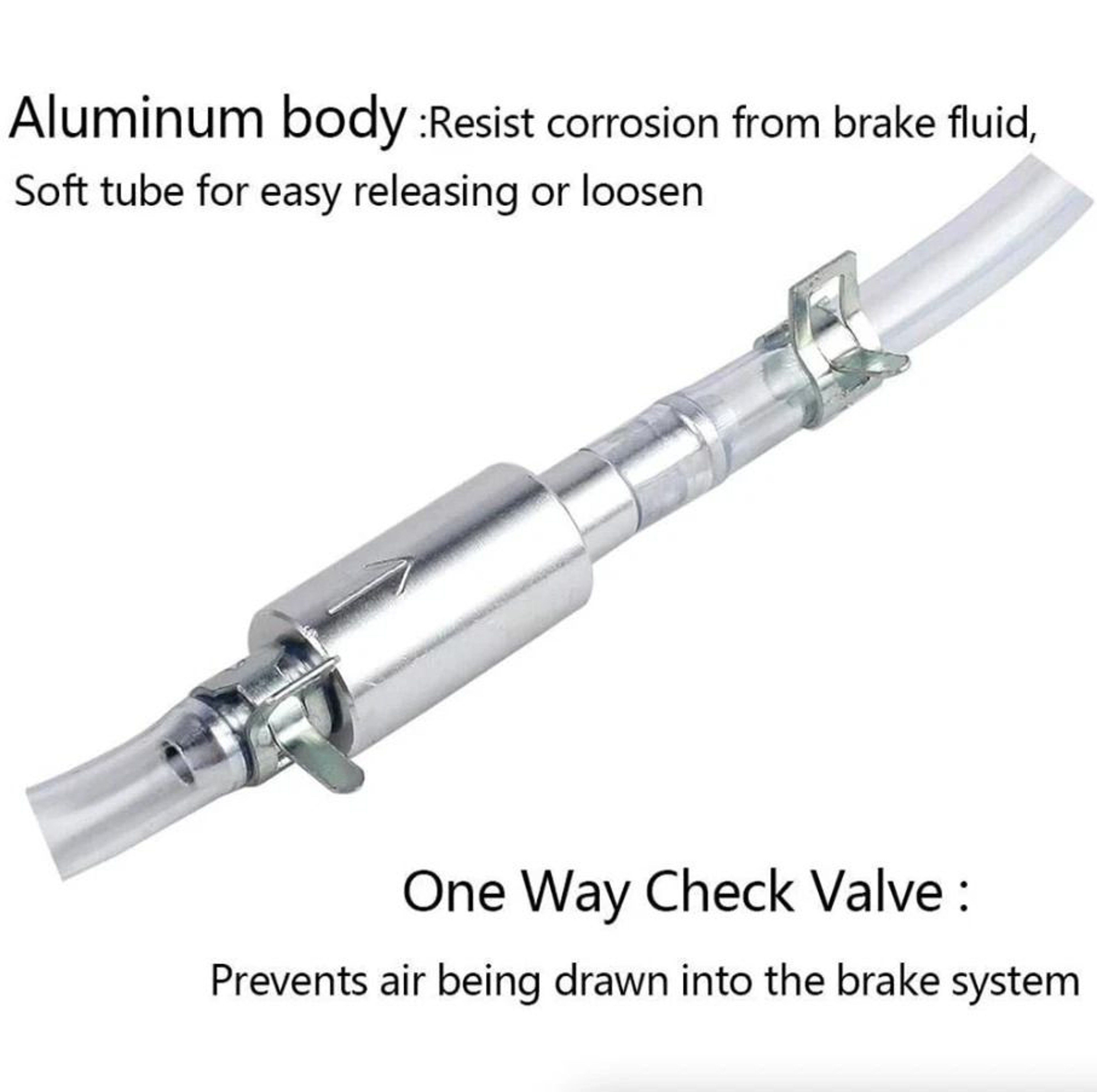 Car  Motorcycle Brake Clutch Bleeder Hose Set With OneWay Valve Tool 4