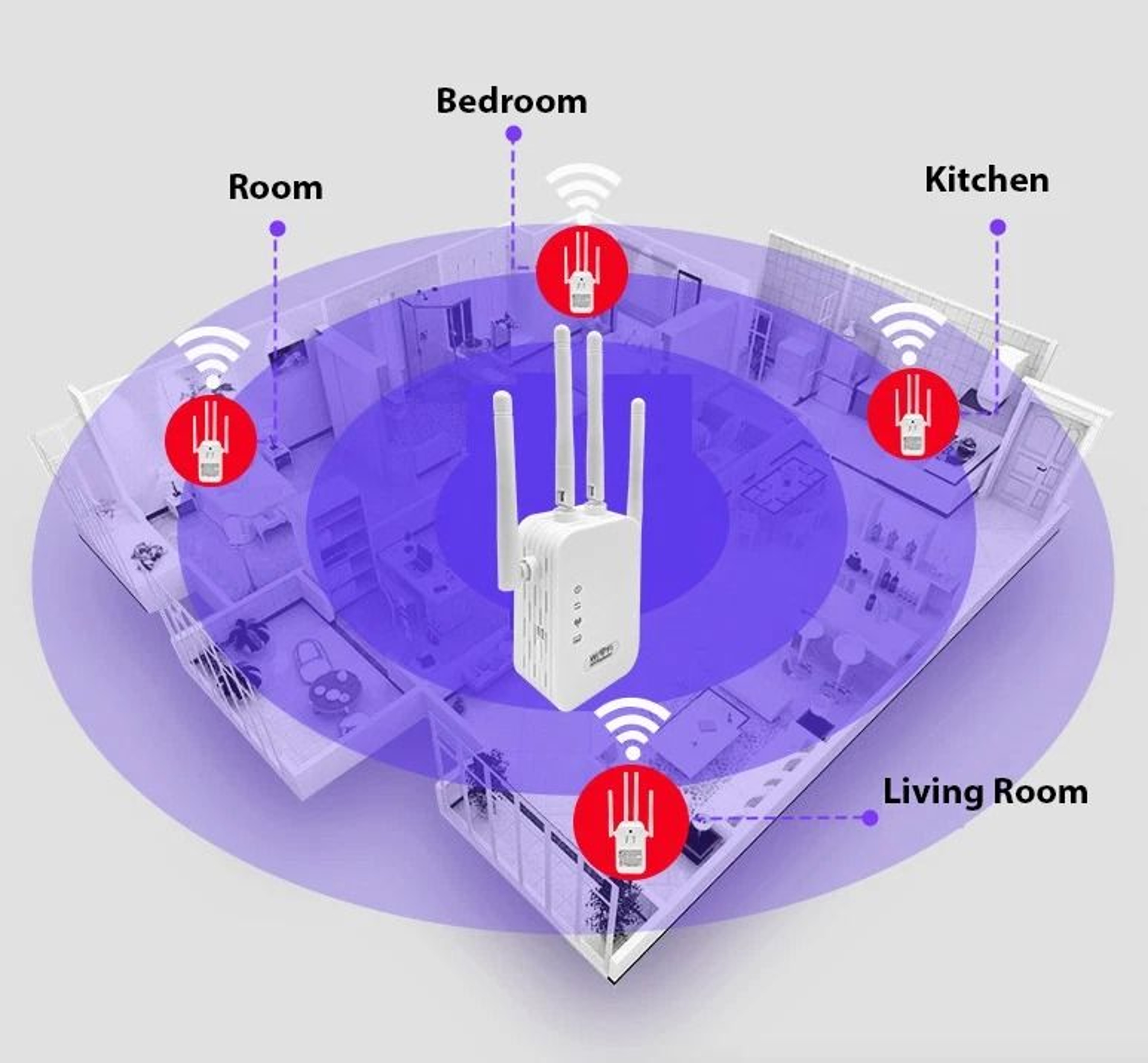 WiFi Range Extender  Internet Booster Network Router Wireless Signal Repeater 7