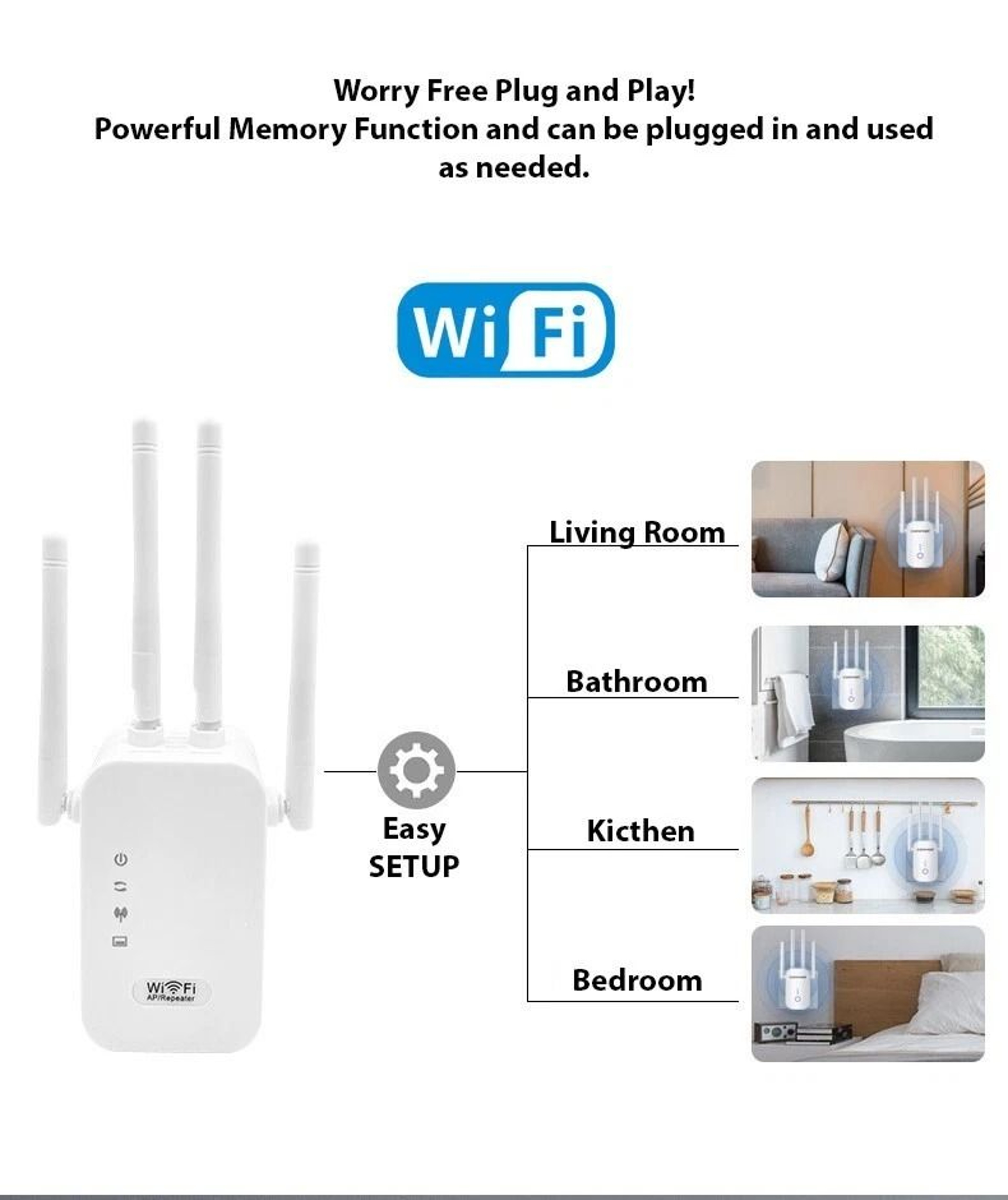WiFi Range Extender  Internet Booster Network Router Wireless Signal Repeater 2